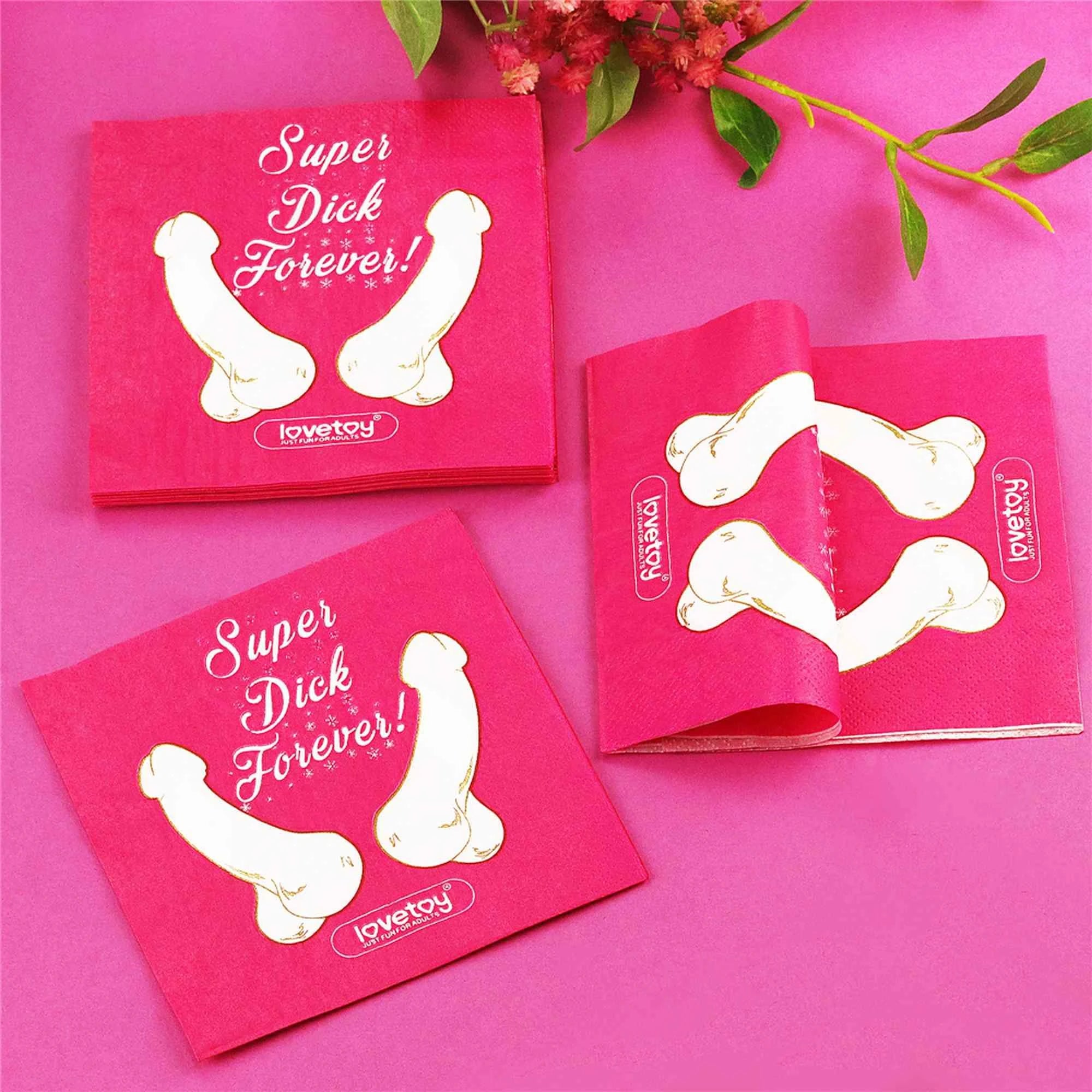 Super Dick Forever Bachelorette Paper Napkins (Pack of 10)