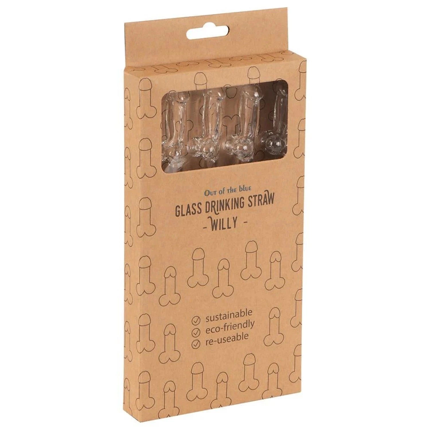 Glass Drinking Straw Willy