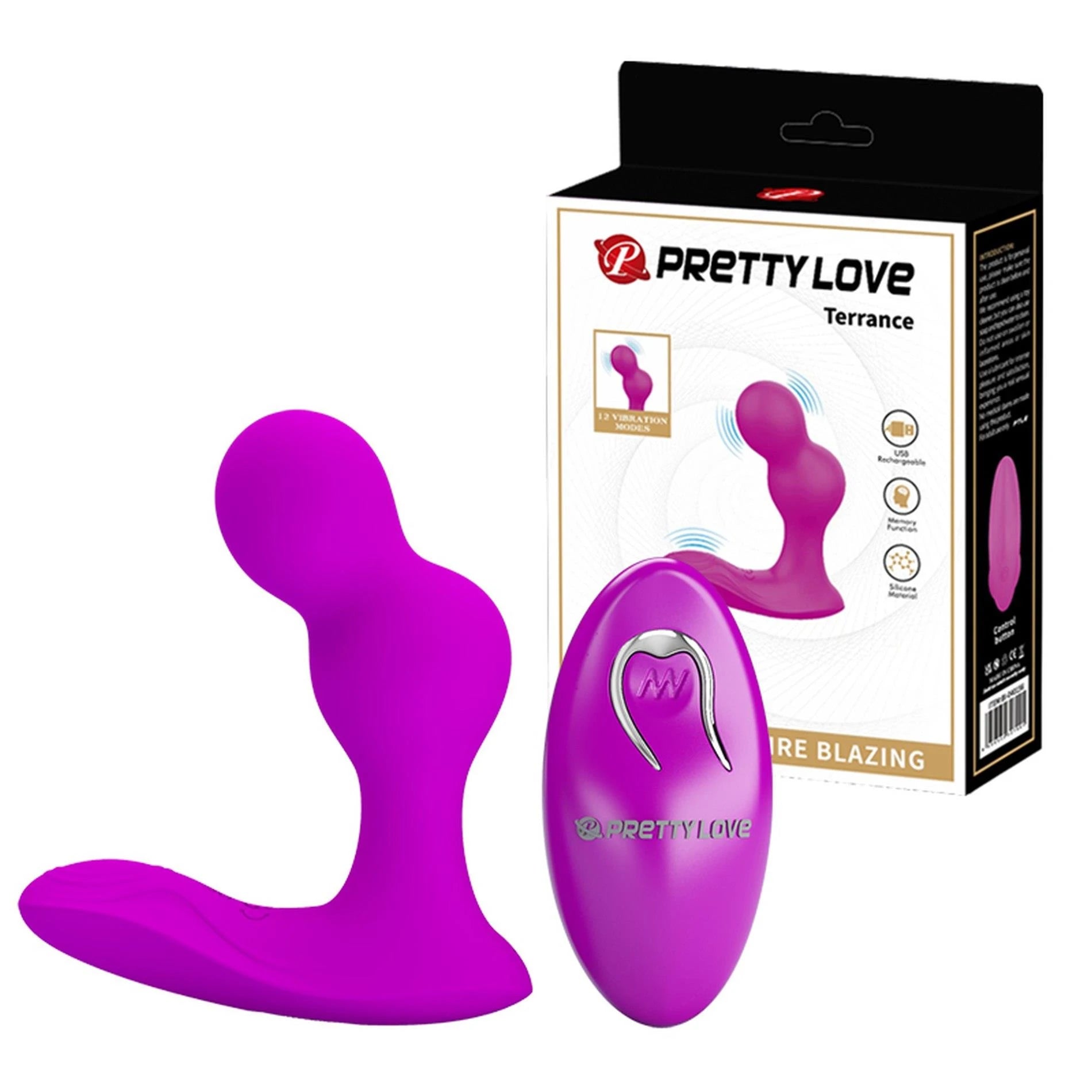 PRETTY LOVE - Terrance, 10 fonctions de vibration, fonction de mémorisation, télécommande sans fil