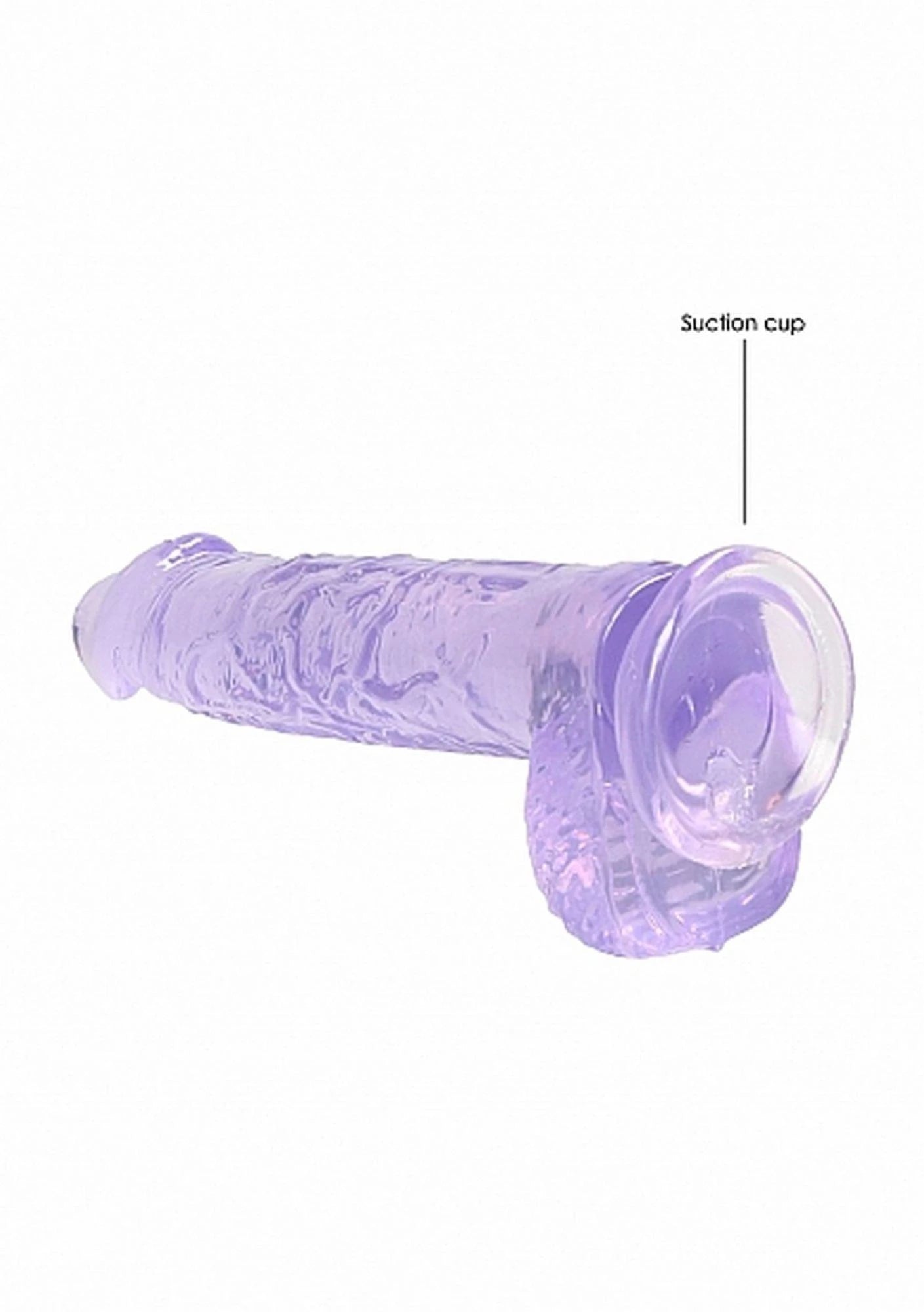 6″ / 15 cm Realistic Dildo With Balls - Purple