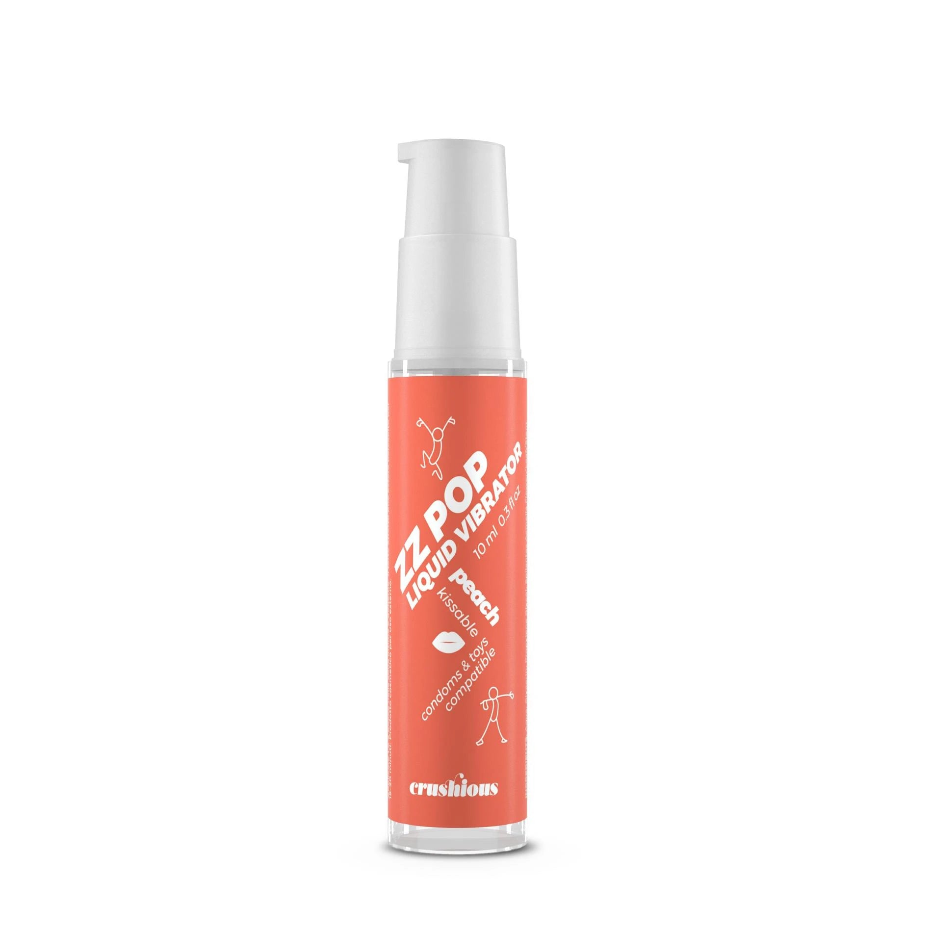 ZZ Pop - Kissable Liquid Vibrator - Peach - 0.3 fl oz / 10 ml