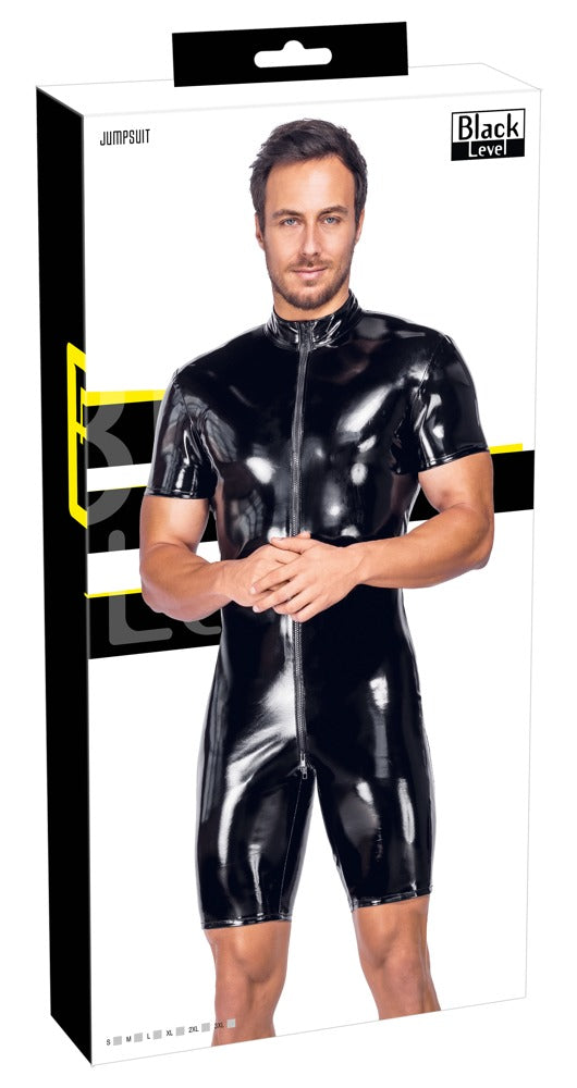 Short Vinyl Jumpsuit