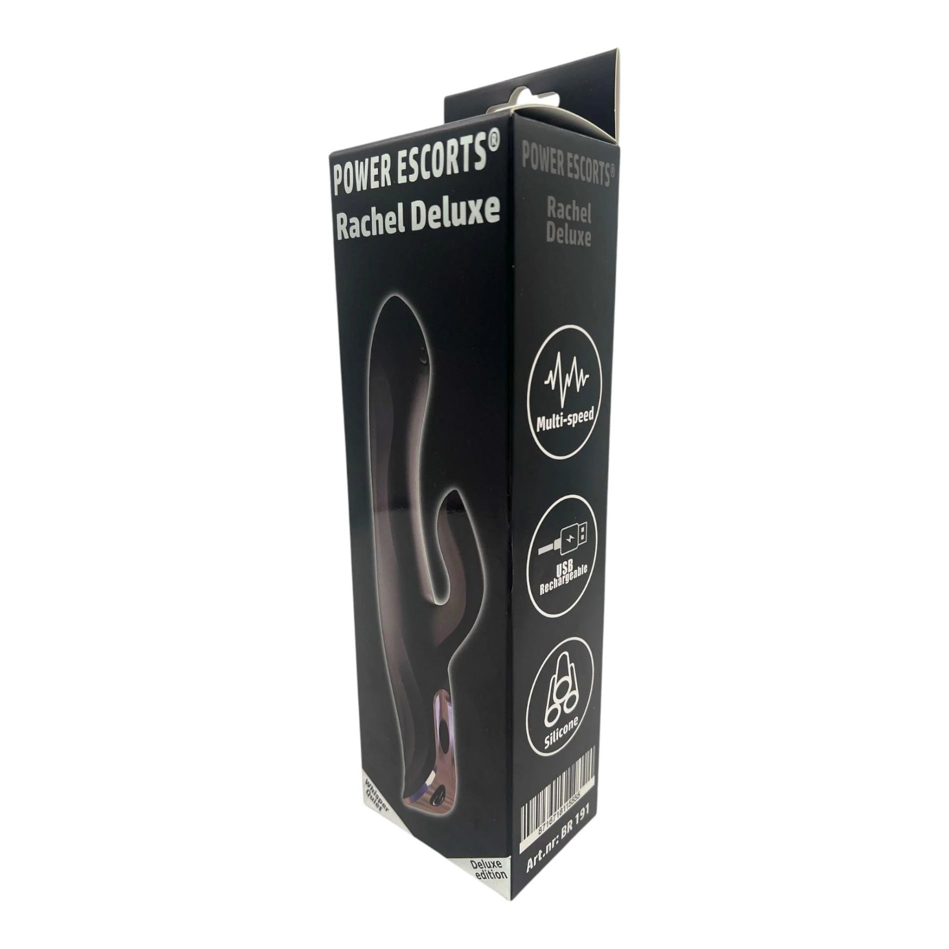 Power Escorts - BR191 - Rachel Deluxe design - Vibrateur multi-vitesses - Noir