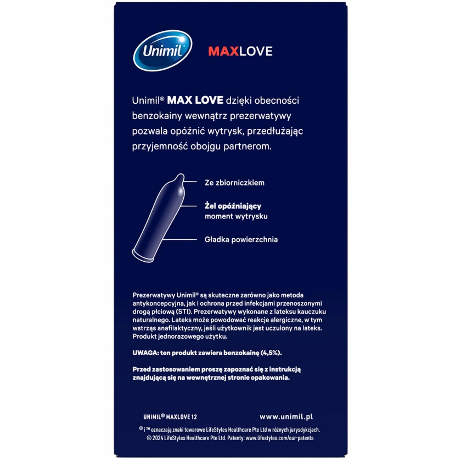 UNIMIL BOX 12 MAX LOVE TIME CONTROL