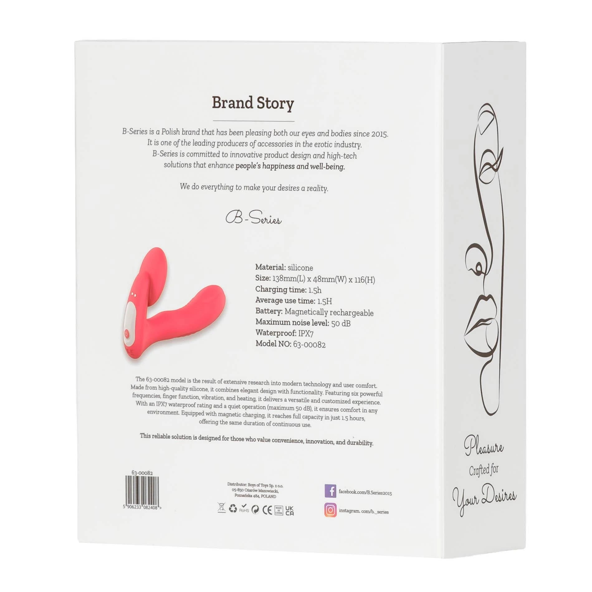 Silicone vibrator 3 speeds, 6 frequencies,
Finger function,
Heating + APP control