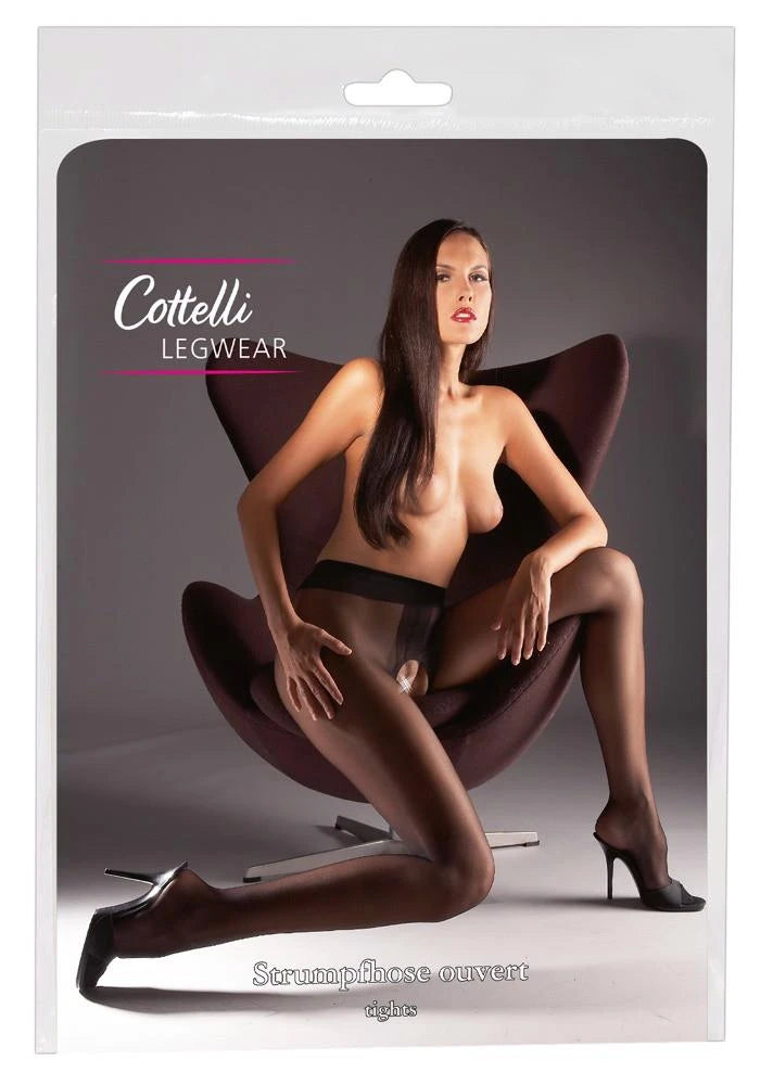 Collant ouvert noir 5