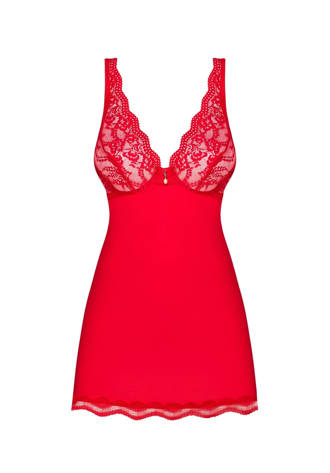 Bielizna-Luvae Babydoll and Thong Red L/XL