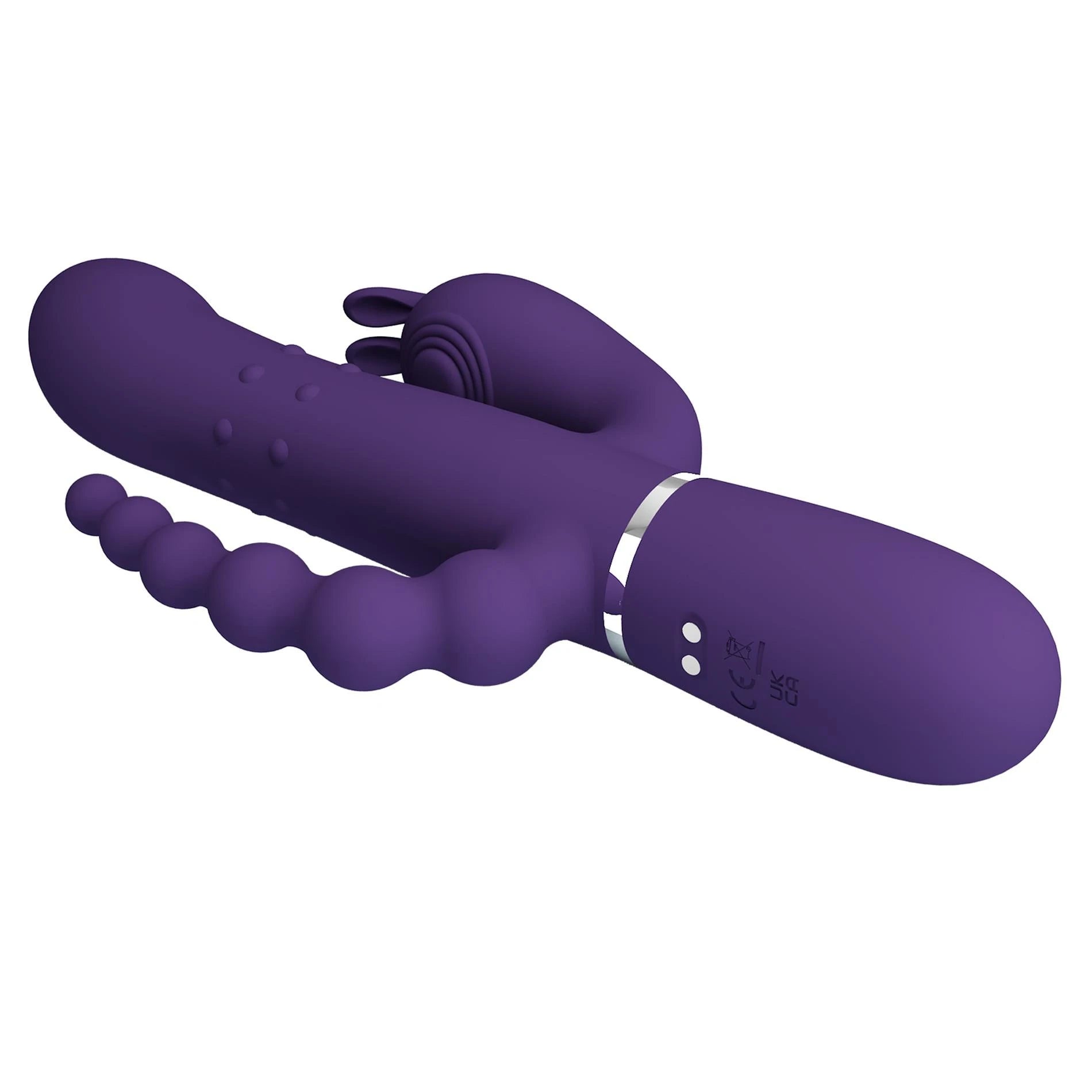 PRETTY LOVE - Cammy Violet Foncé, Douceur Scintillante, 7 fonctions de pulsation 7 fonctions de vibration 4 fonctions de roulement