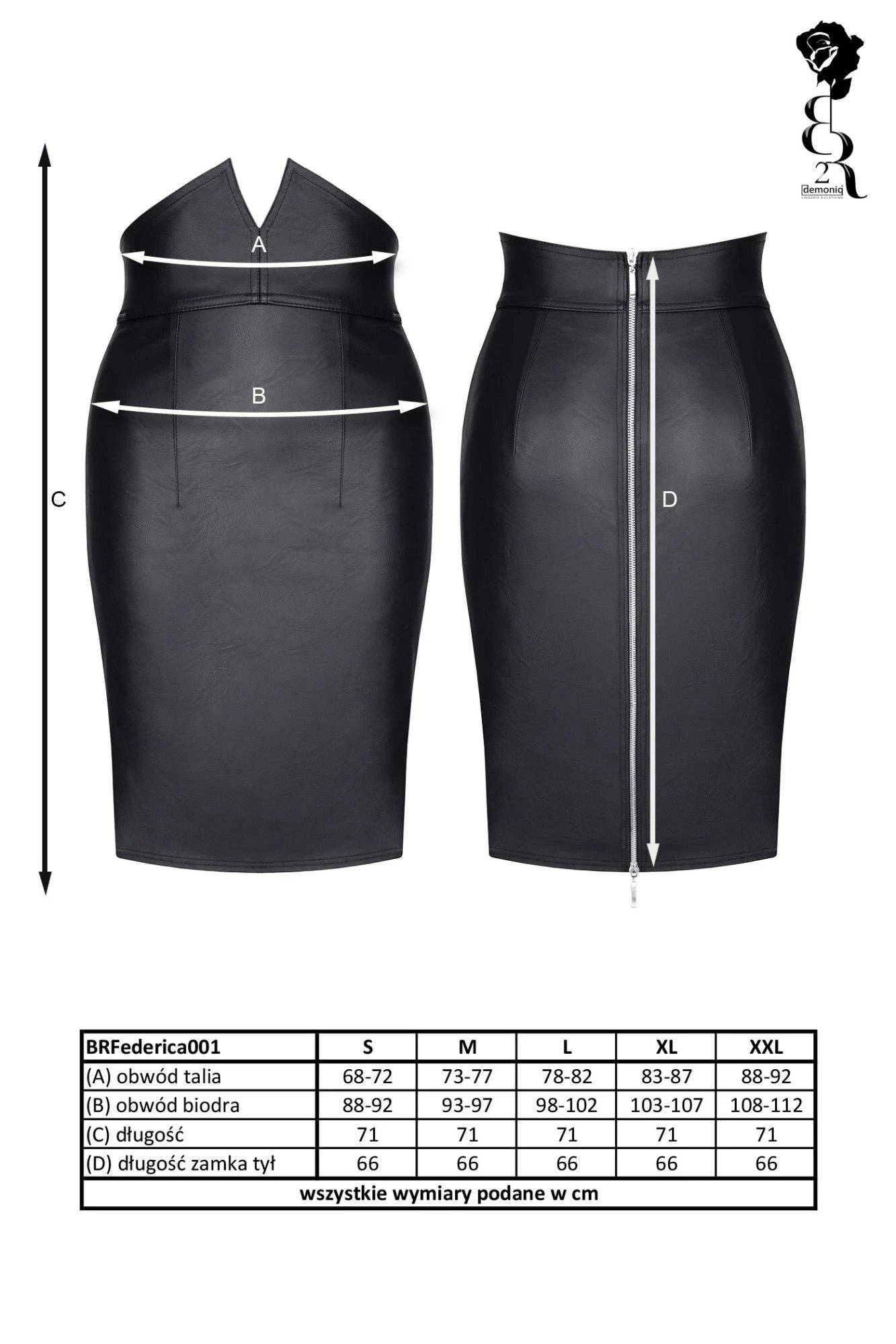 Underwear - BRFEDERICA001 black skirt size L
