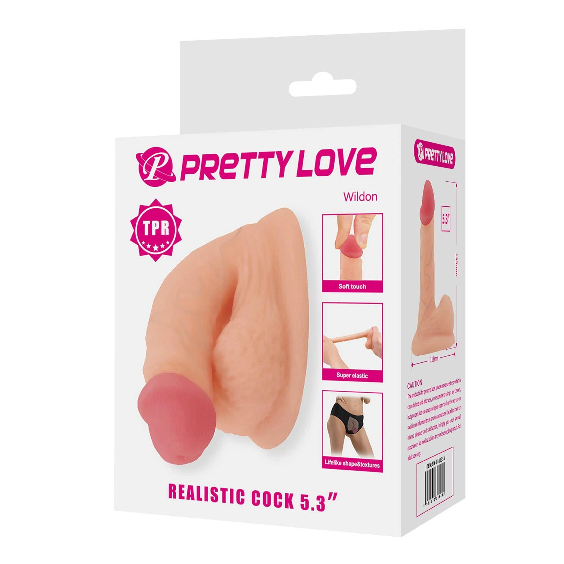 PRETTY LOVE - Pénis réaliste 13,5 cm