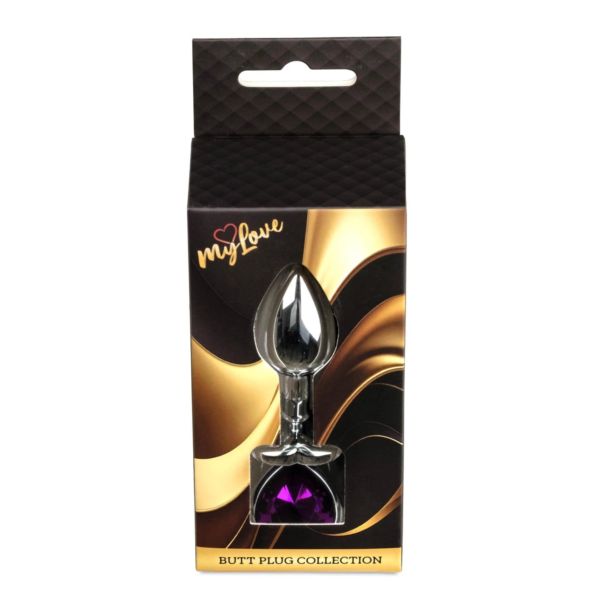 MyLove Toys - Jewellery Silver Heart PLUG - Purple