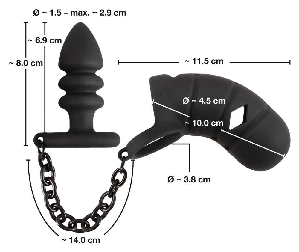 Black Velvets Cock cage avec un