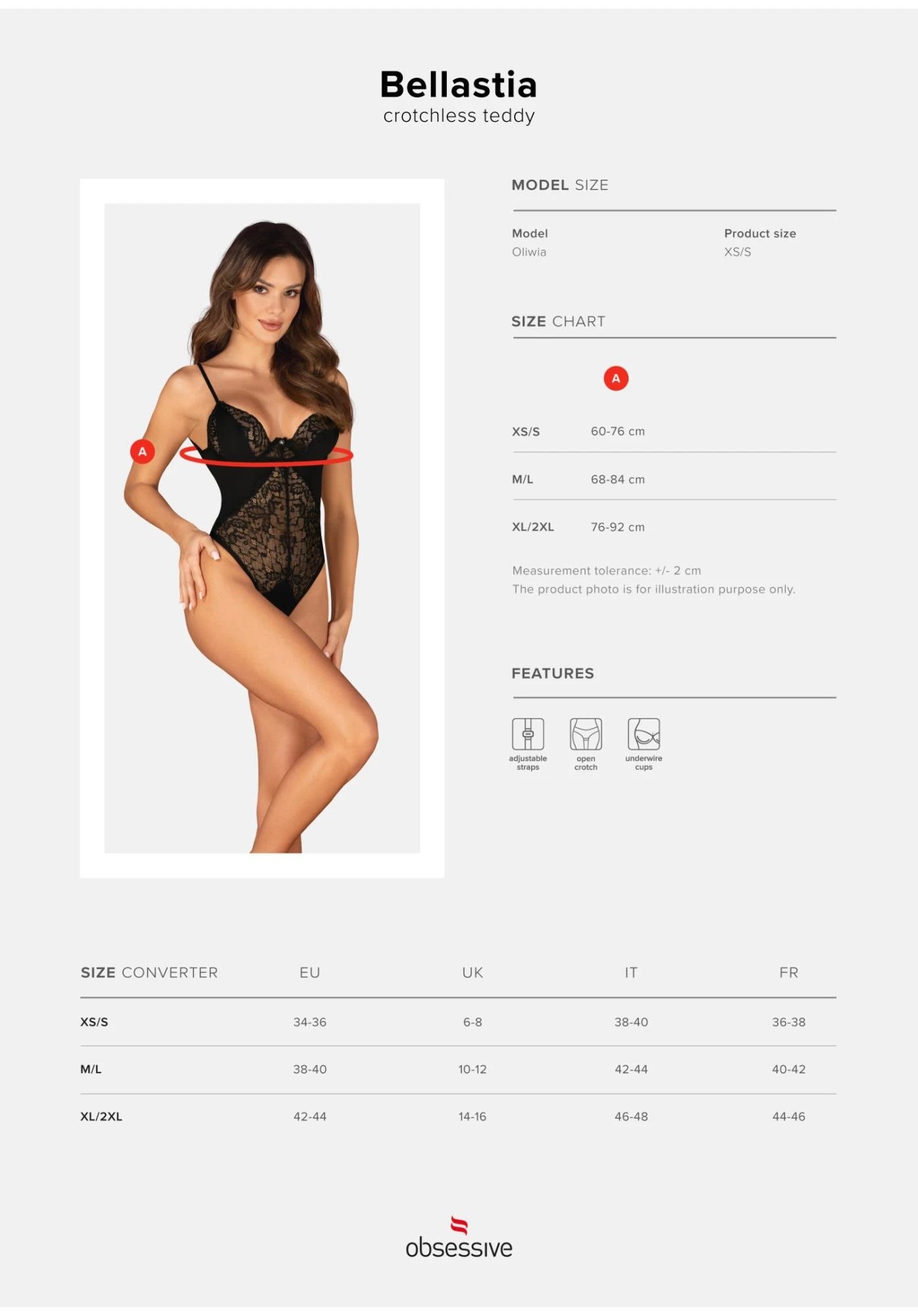 Body ouvert Bellastia   XS/S