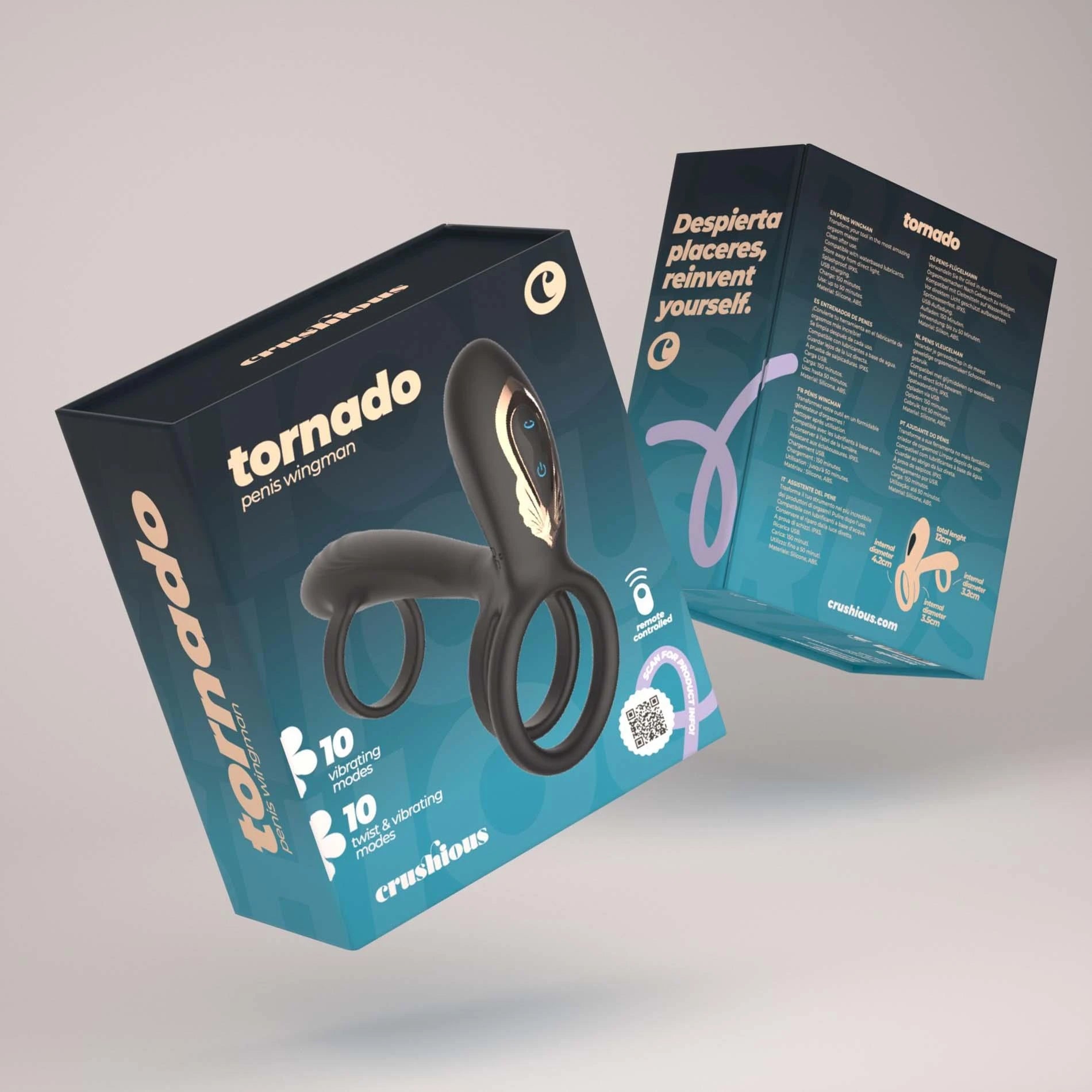 Tornado - Rotating Penis Armour - Black