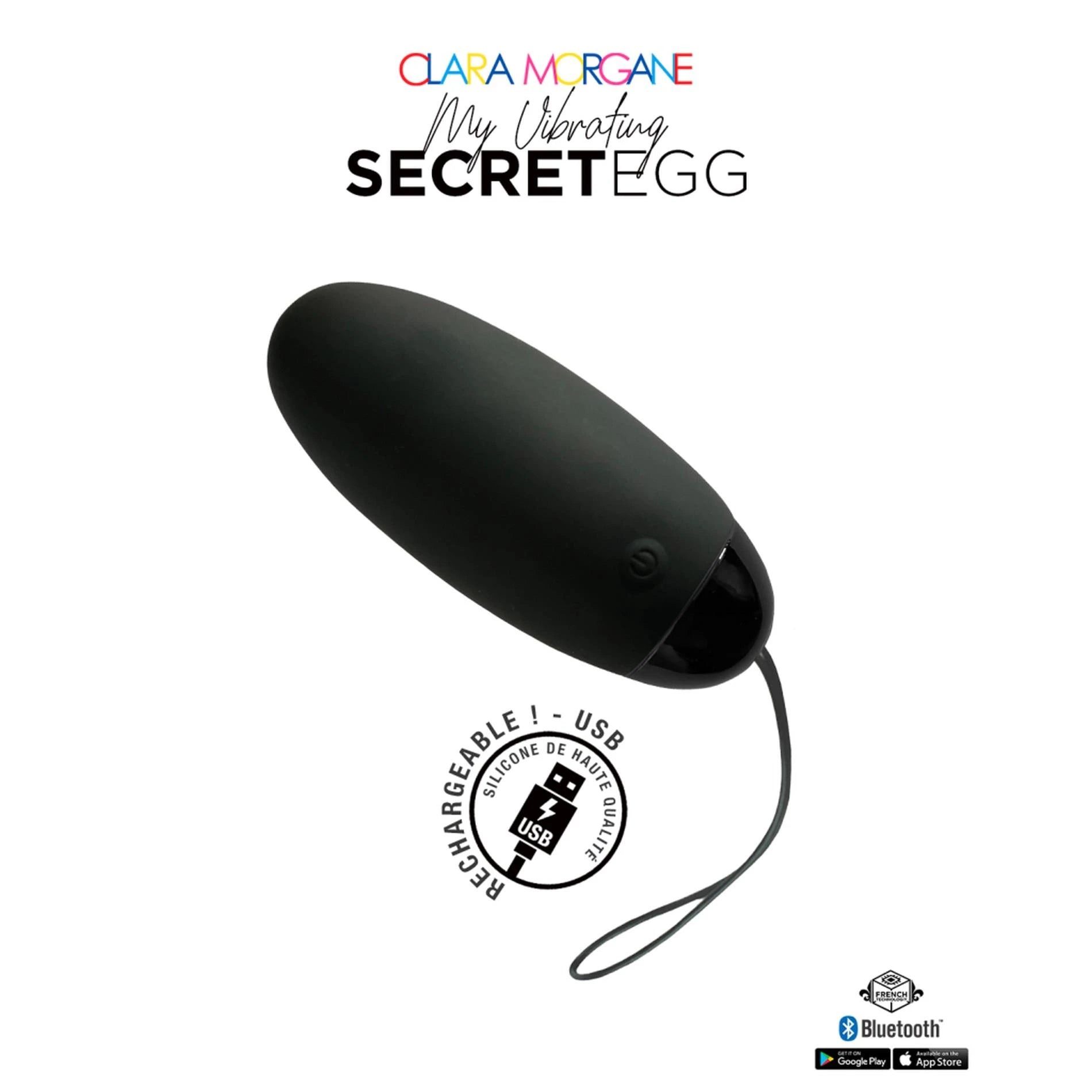 My Vibrating Secret EGG Black - Contrôlé par application