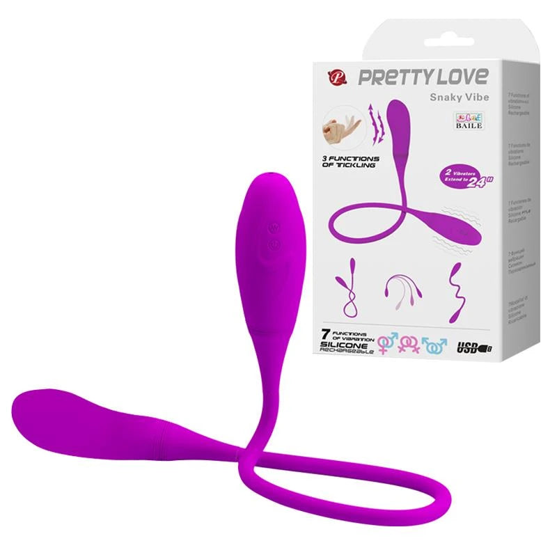 PRETTY LOVE - Snaky Vibe, 7 fonctions de vibration 3 fonctions de chatouillement Flexible