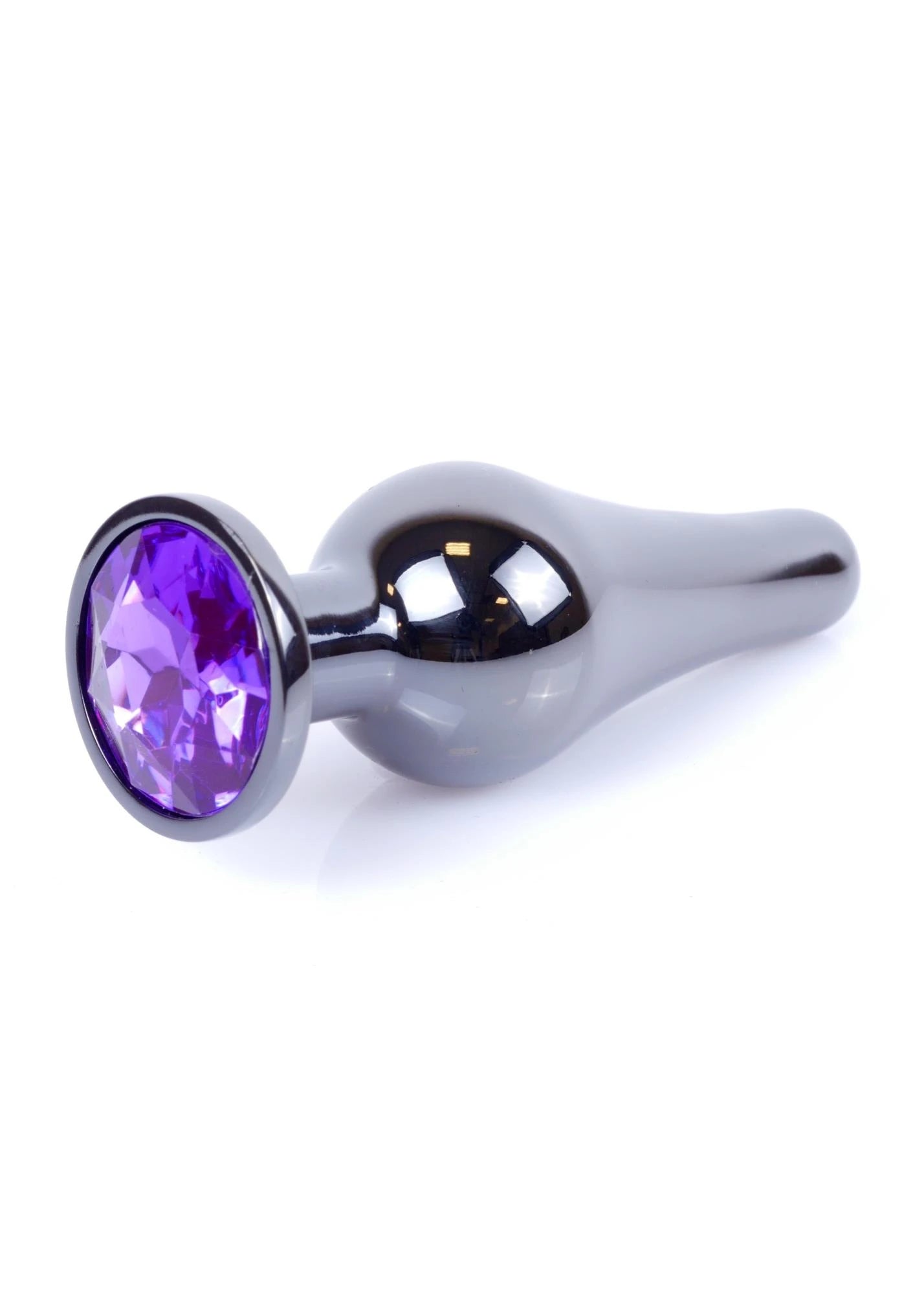 MyLove Toys - Bijoux BUTT PLUG Argent foncé - Violet