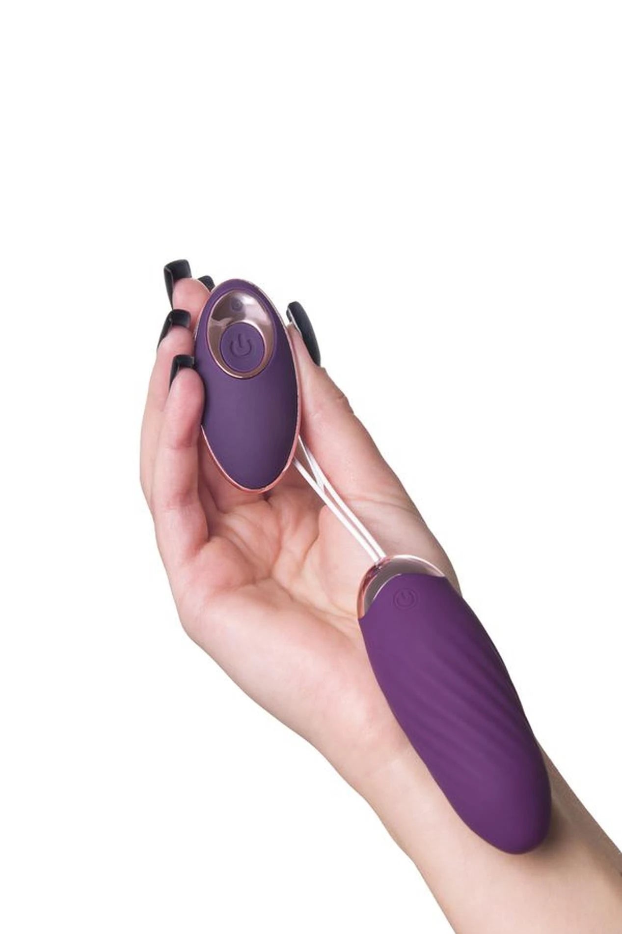 JOS Vibrating Egg with Friction Simulation  Bumpy, Silicone, Violet, 9 cm