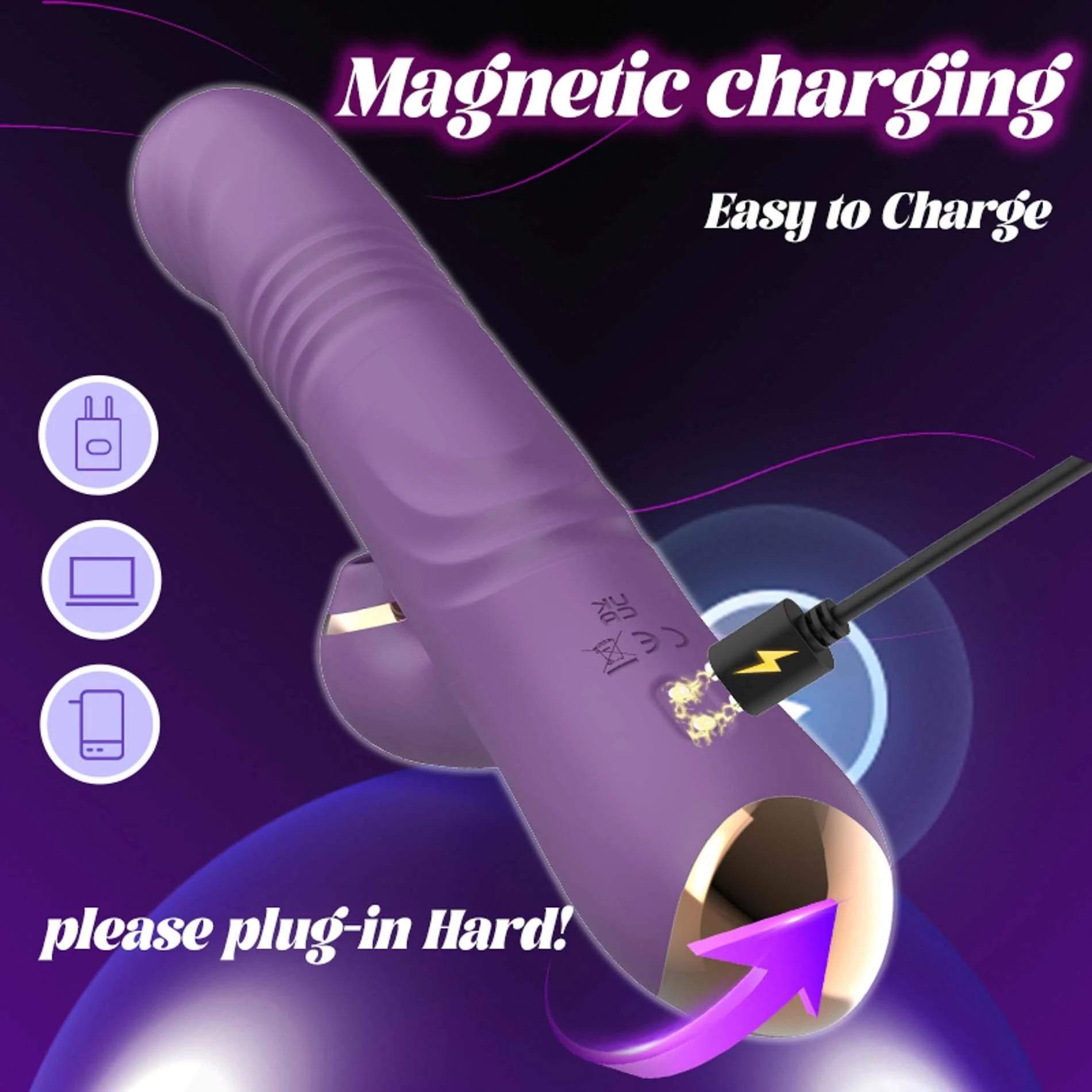 Masseur G-spot à succion et poussée Luna