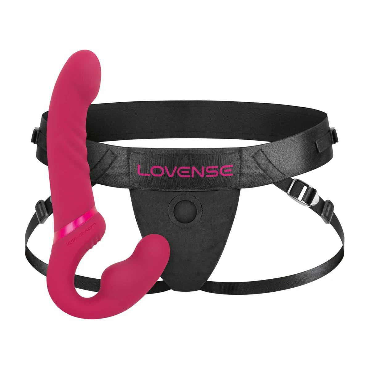 Strapless Harness for Lapis Dual Ended Vibrating Strap-on- Black/Pink