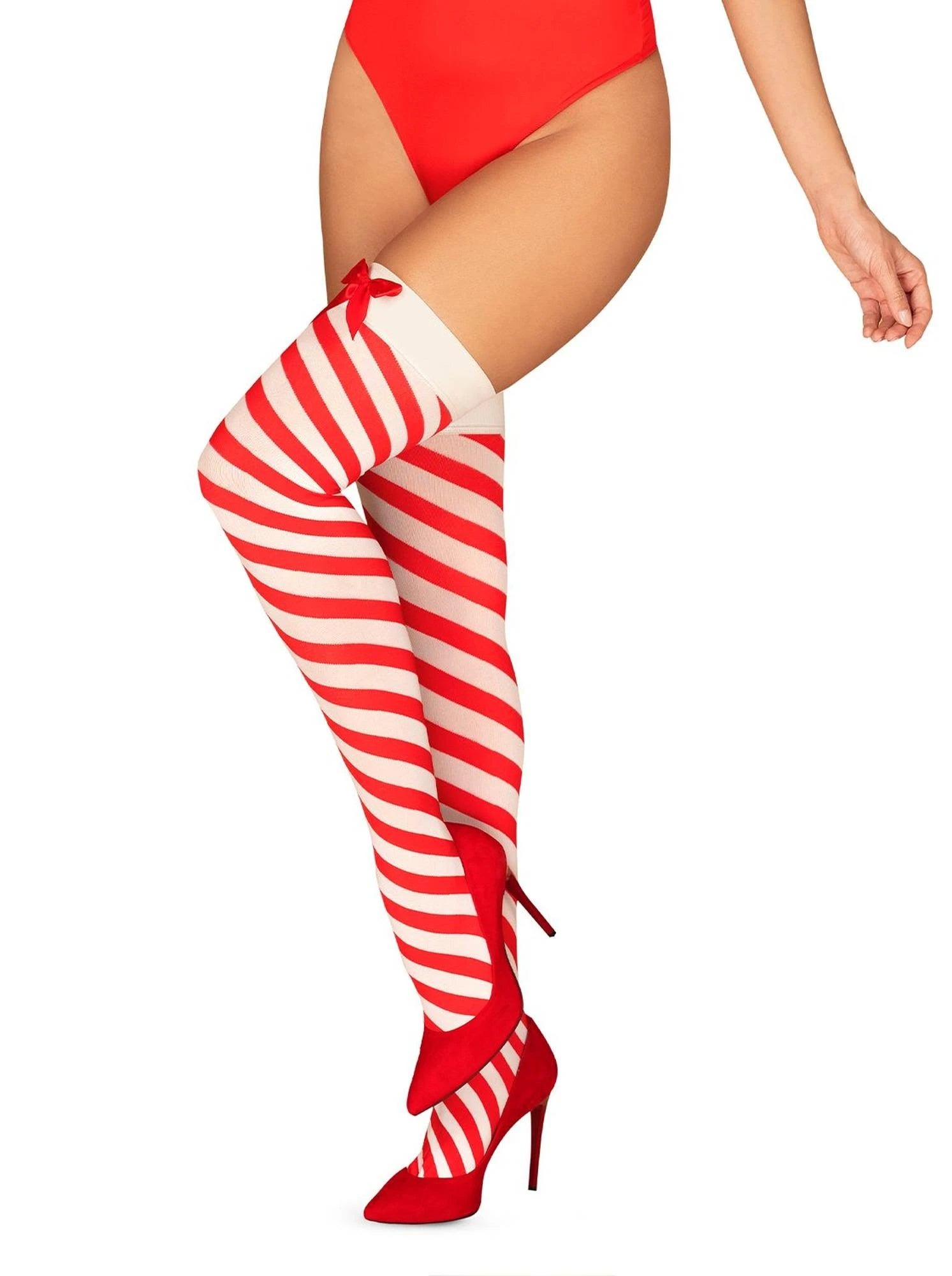 Lingerie - Chaussettes de Noël rouges S/M