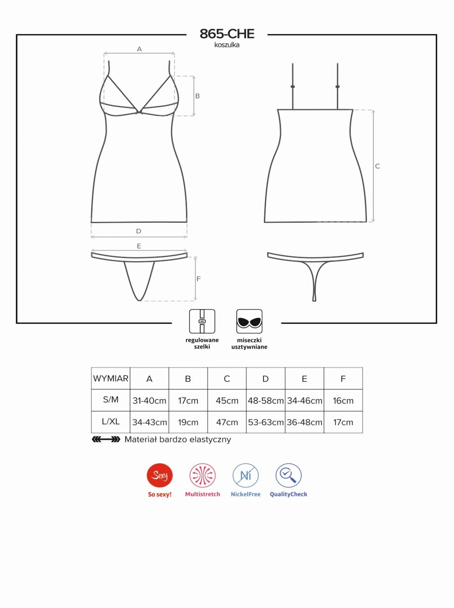 Lingerie-865-CHE-1 top and thong S/M