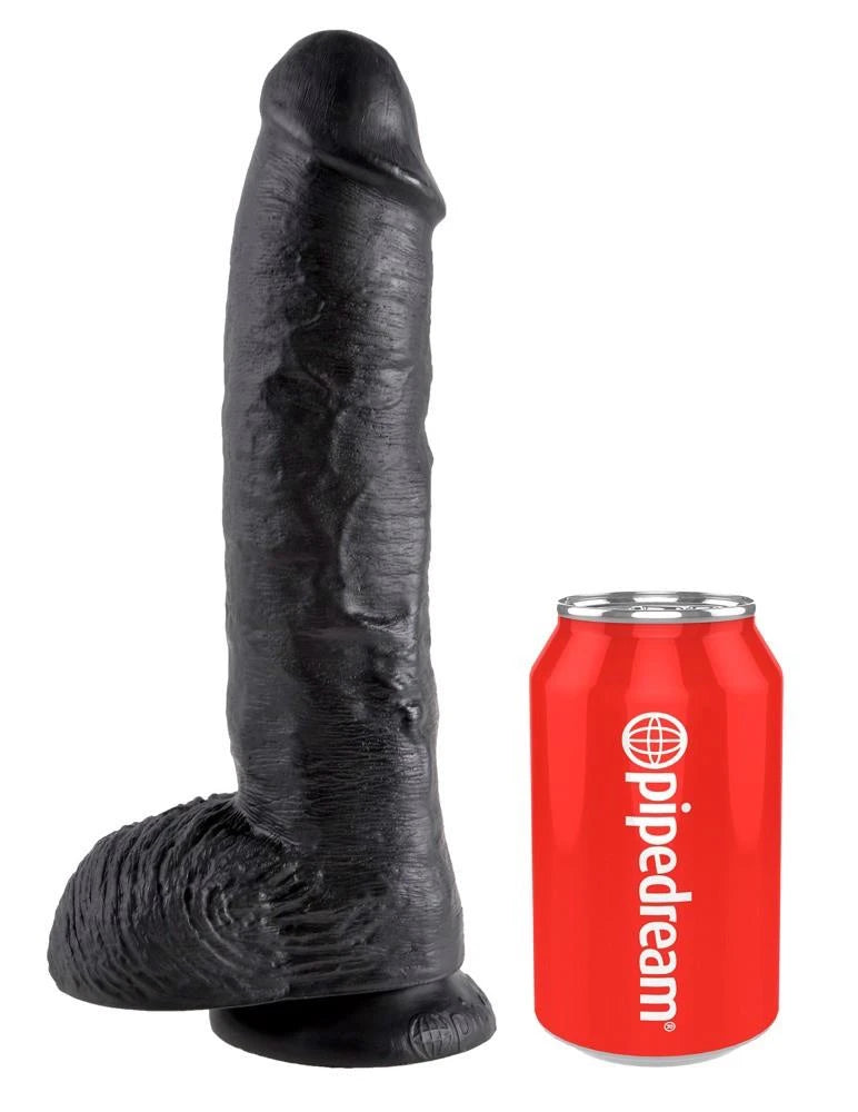 King Cock 10-inch Black Balls