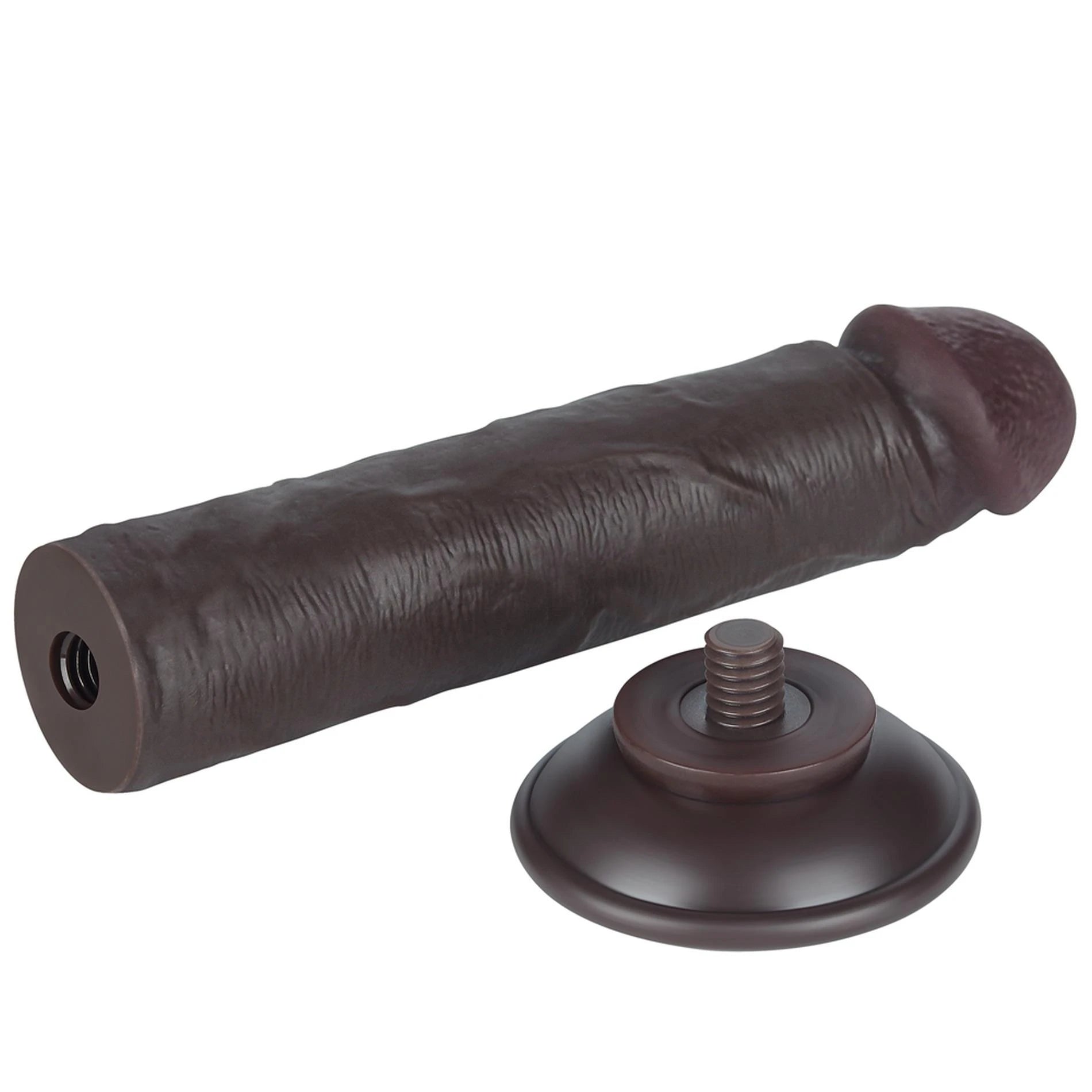 8'' Sliding Skin Dual Layer Dong Black