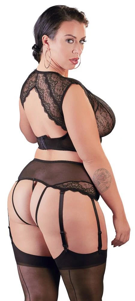 Ensemble en dentelle noir 3XL