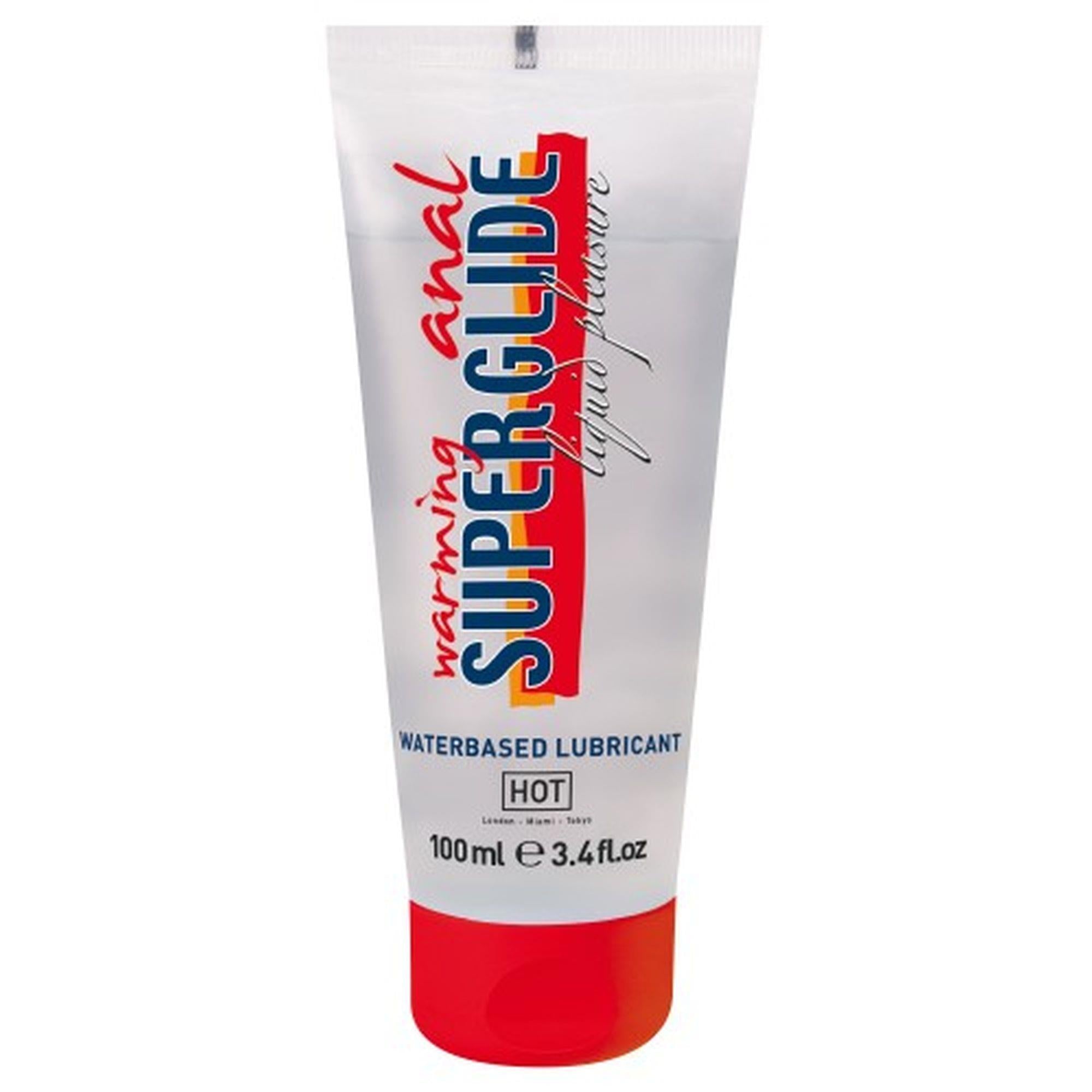 Anal Superglide Warming Liquid Pleasure - Waterbased Lubricant - 3 fl oz / 100 ml