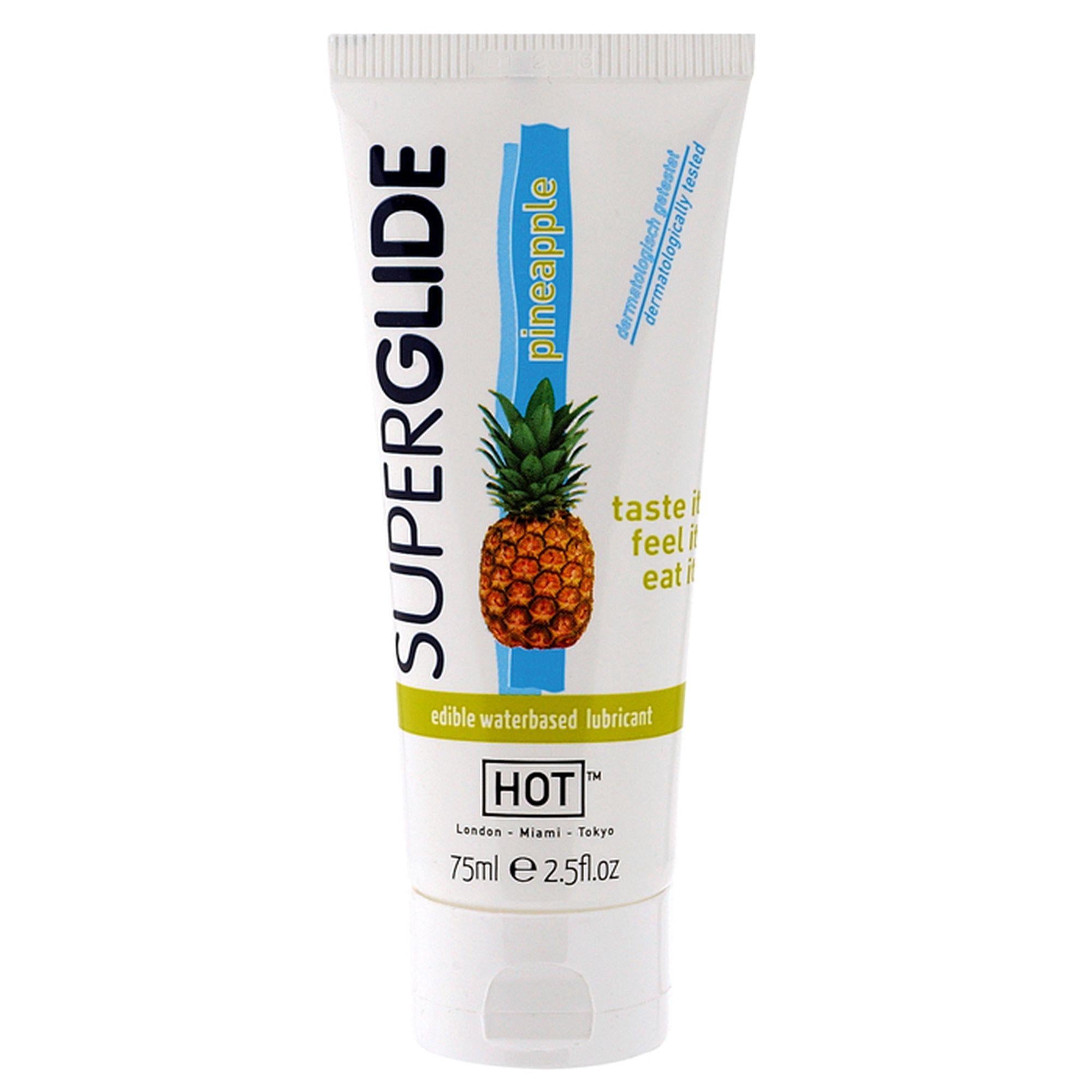 Superglide - Edible Waterbased Lubricant - Pineapple - 3 fl oz / 75 ml