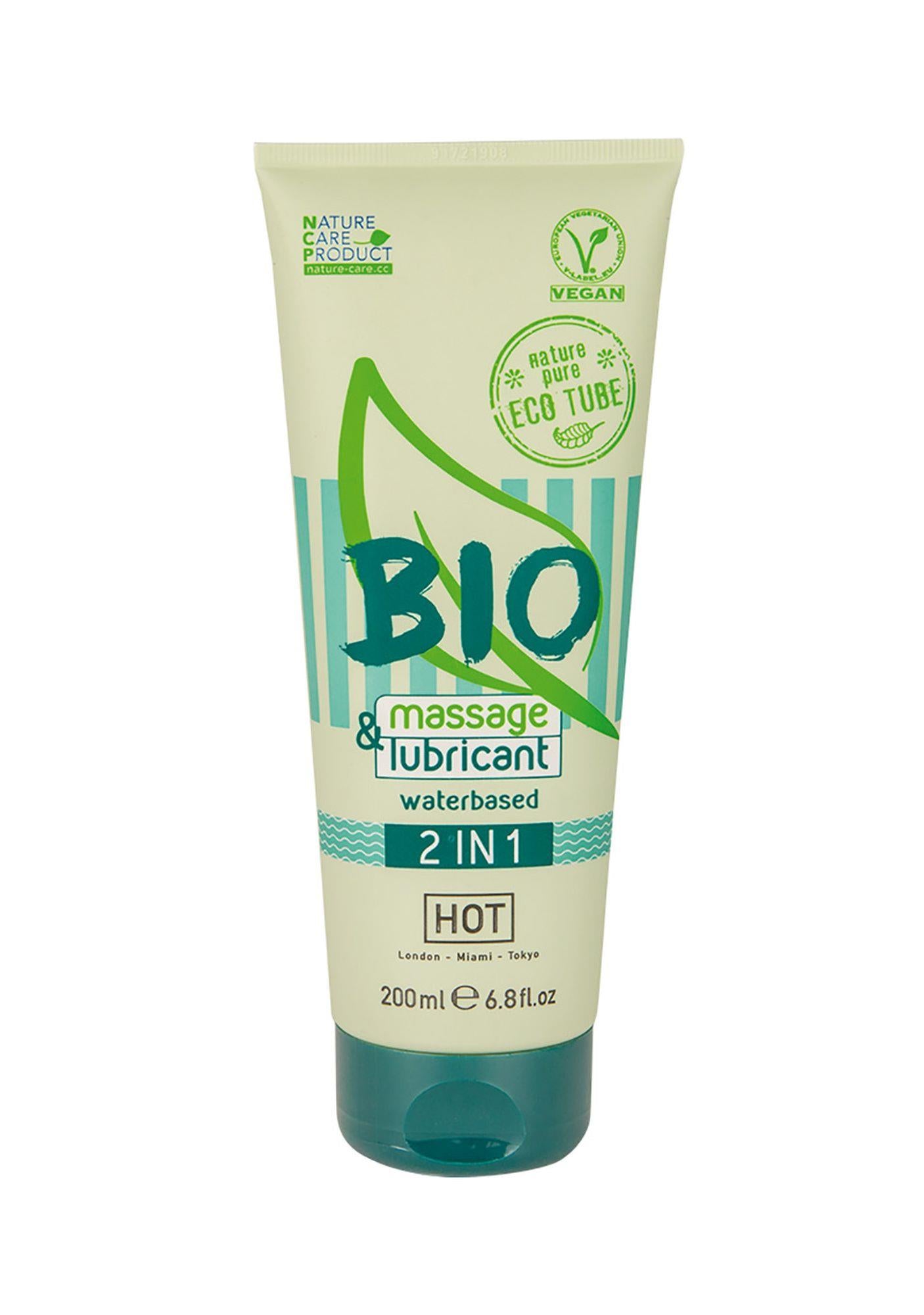 Gel HOT BIO massage & lubrifiant à base d'eau 2en1 200 ml