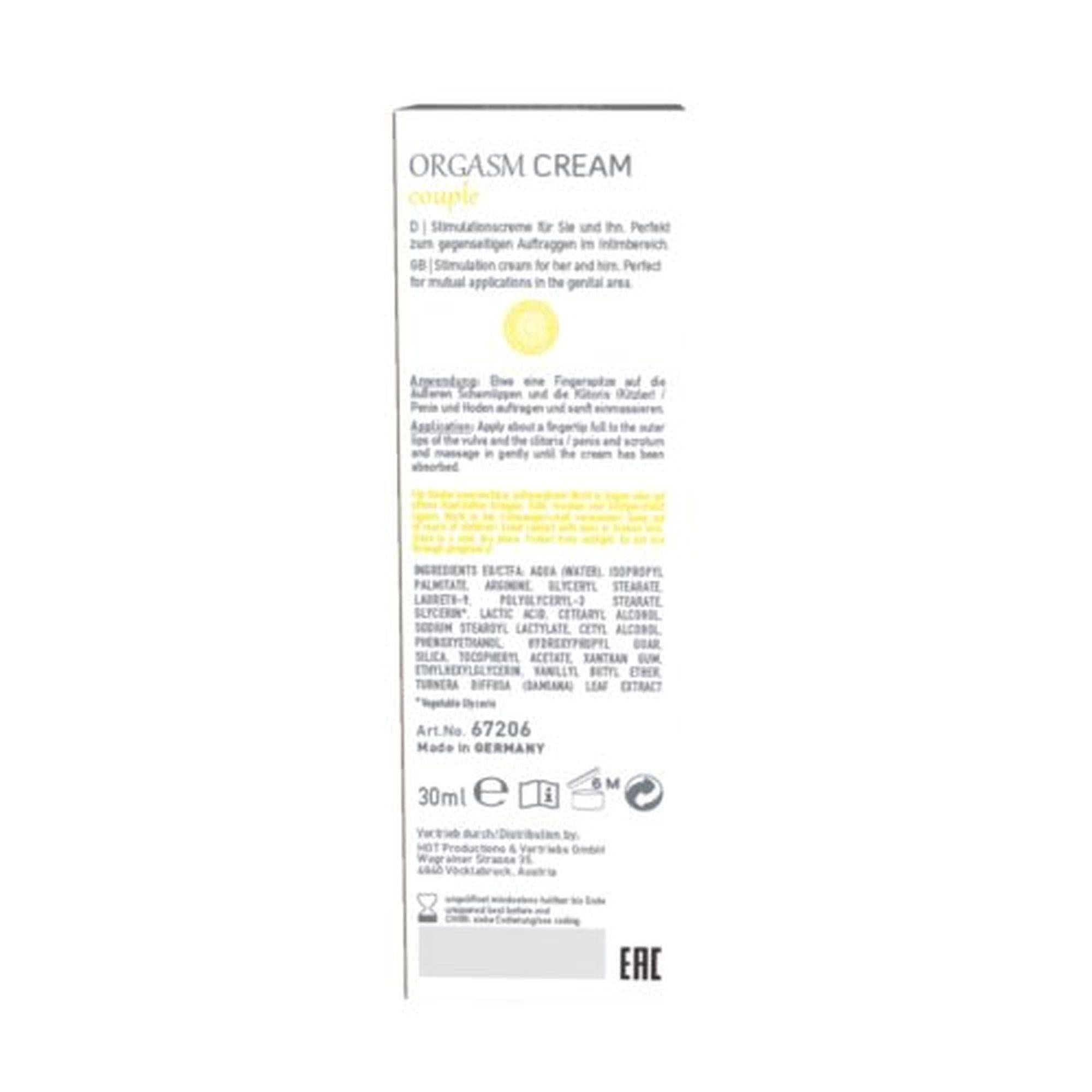 Gel/spray-Crème orgasmique Shiatsu Couple 30ml.