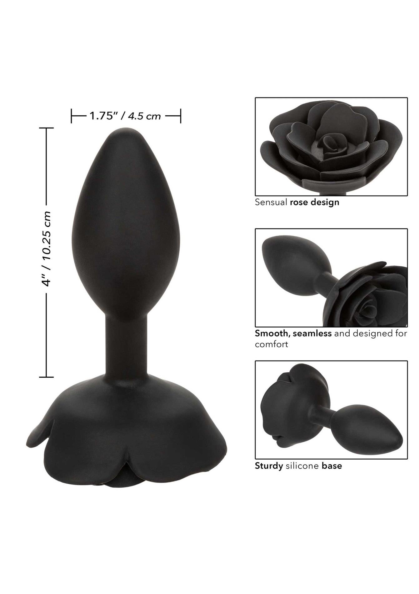 Grand plug anal rose noir