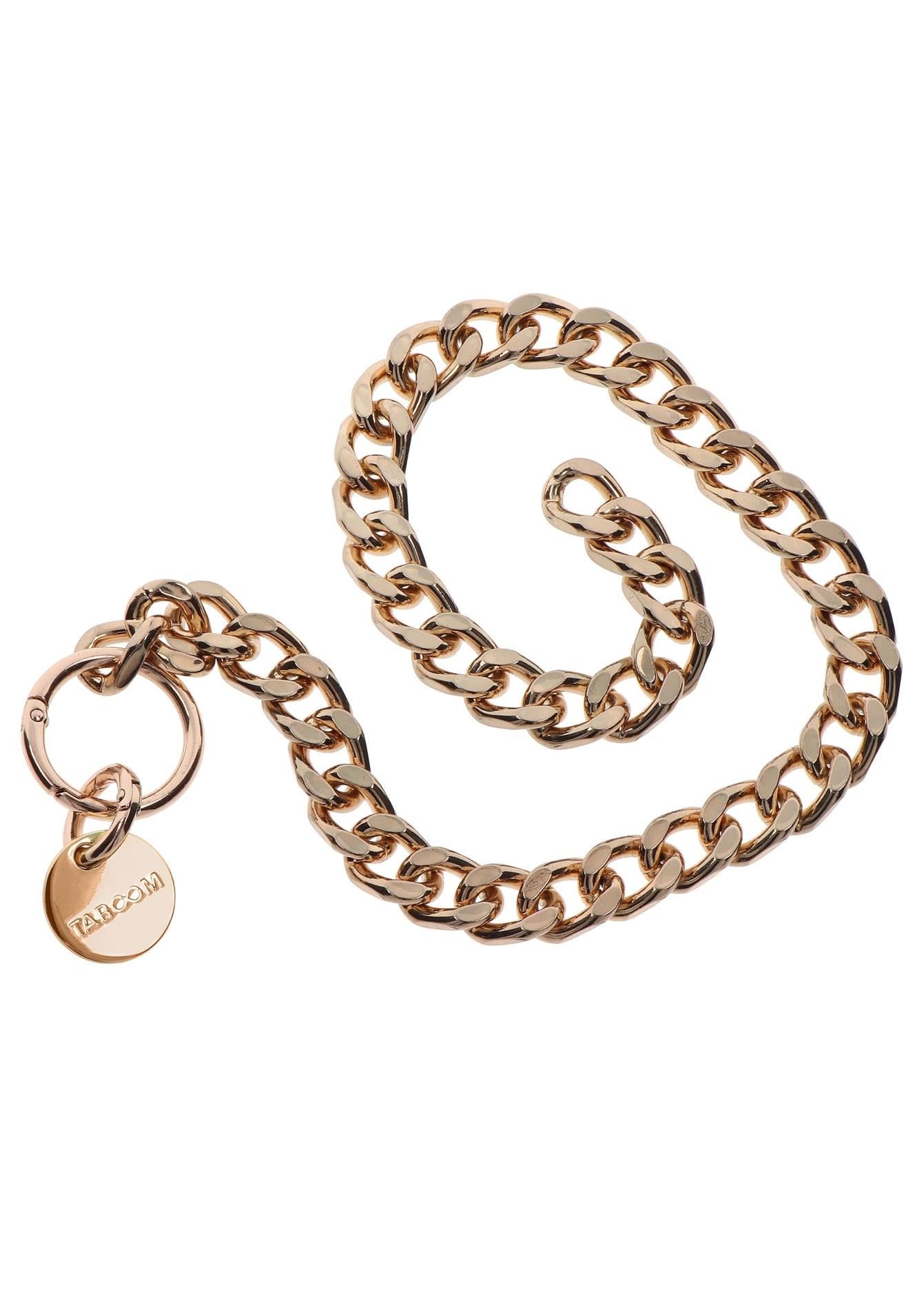 Collier de déclaration et laisse or rose