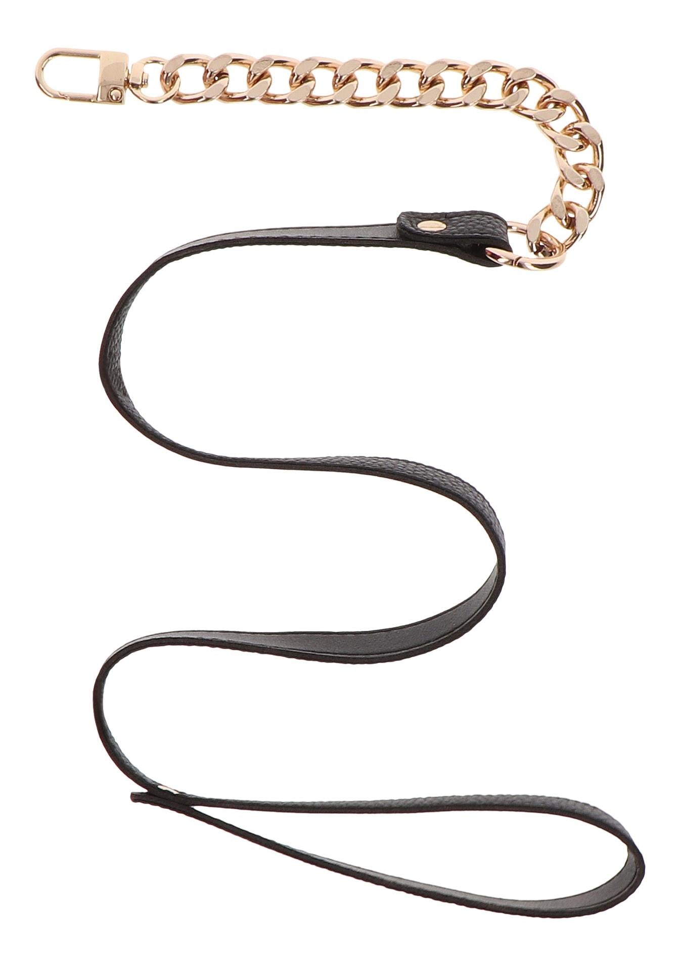 Collier de déclaration et laisse or rose