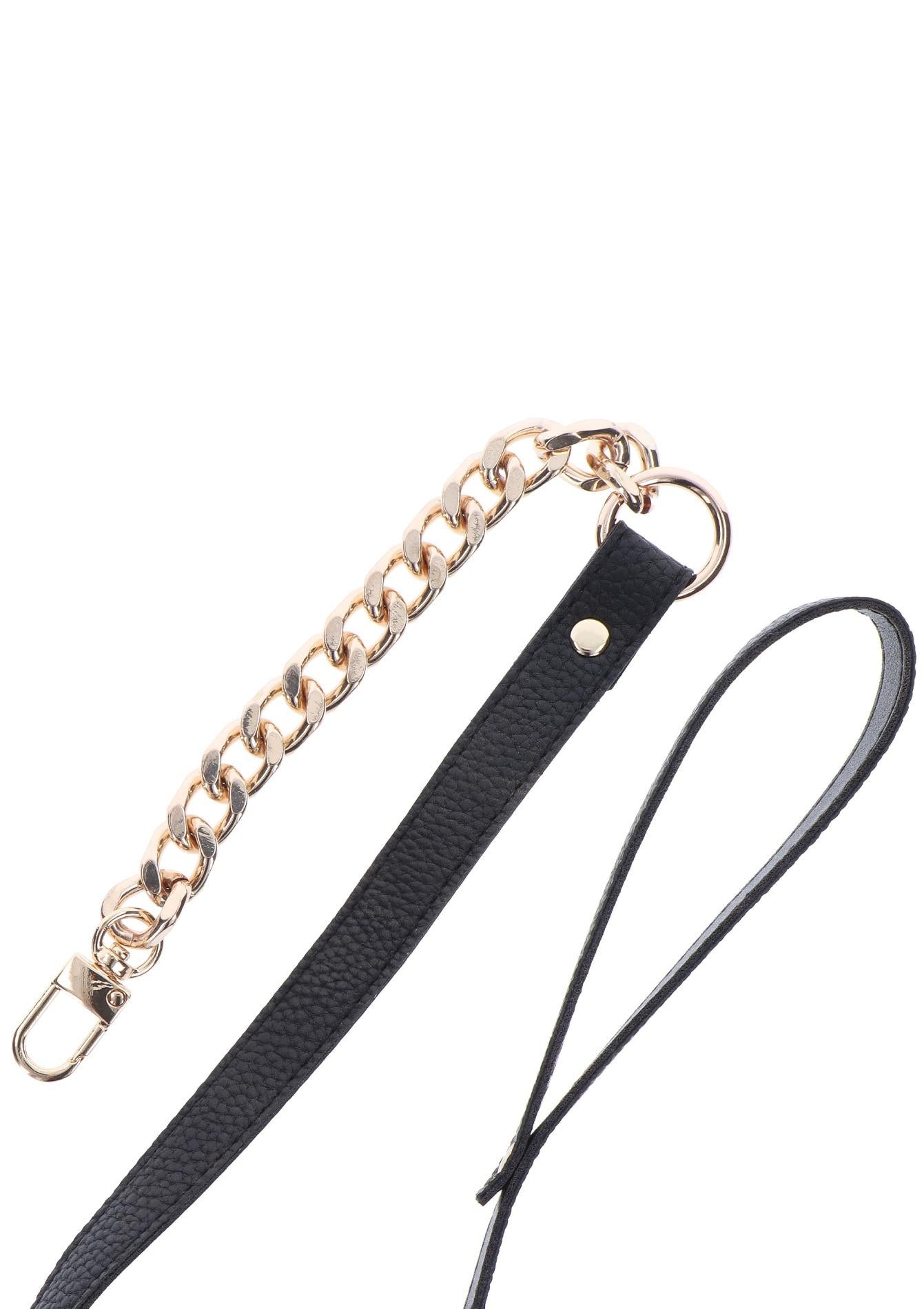 Collier de déclaration et laisse or rose