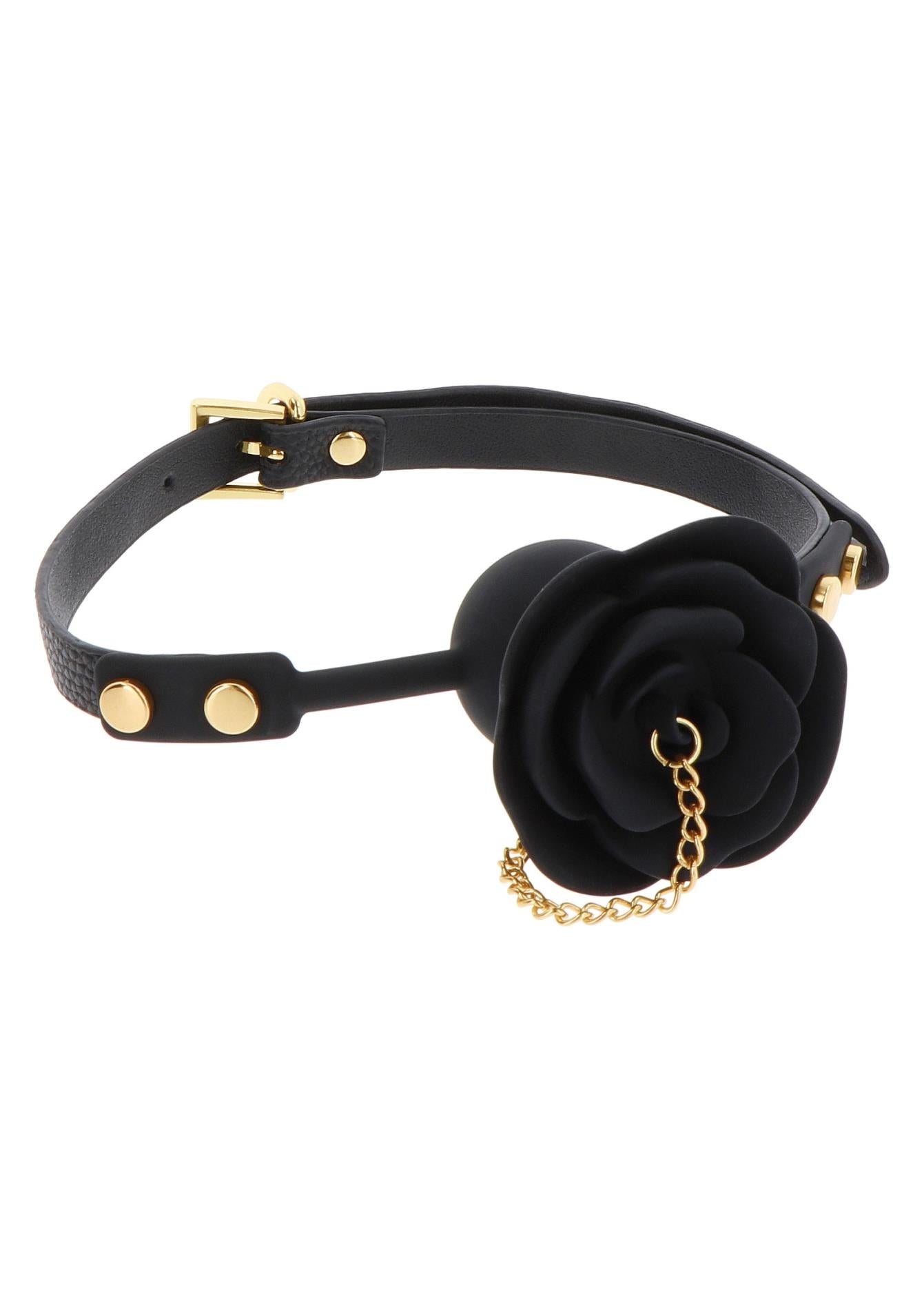 Bâillon Rose avec Plug Noir