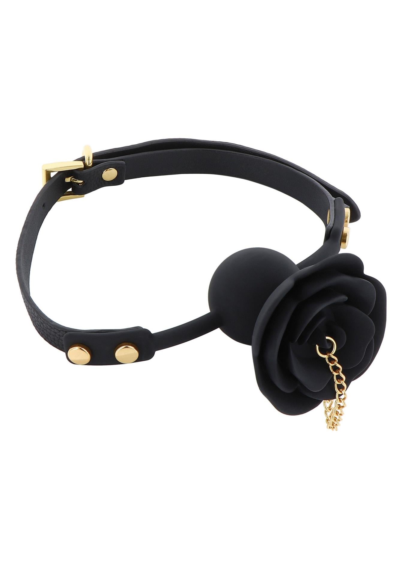 Bâillon Rose avec Plug Noir