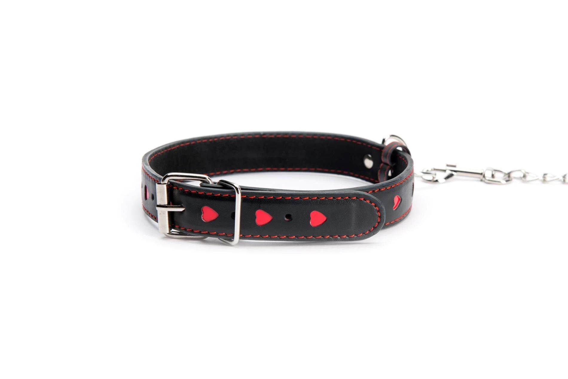 Collier et laisse cœurs
