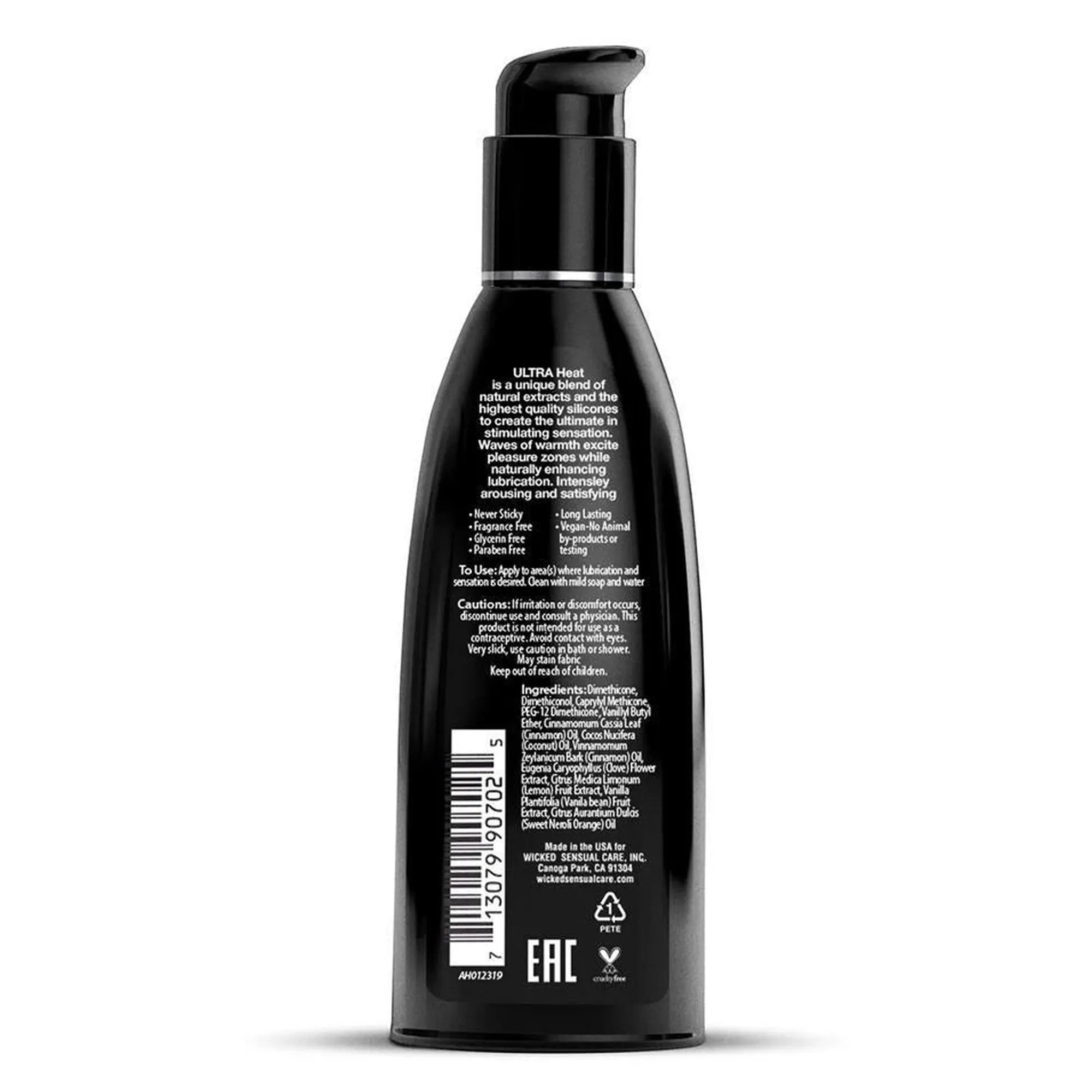 WICKED ULTRA HEAT SILICONE LUBE 60ML