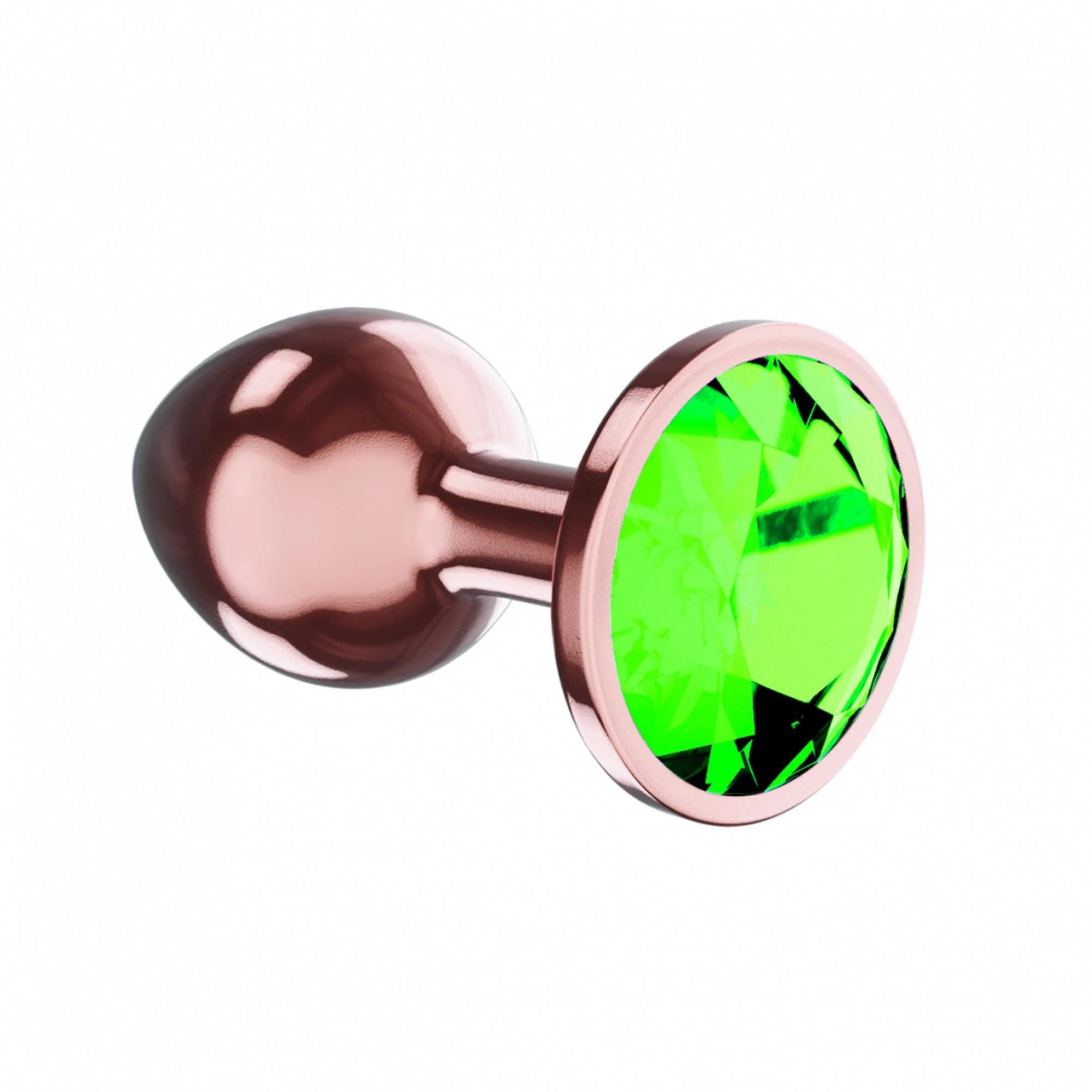 Plug-Plug Anal Diamant Émeraude Brillance S Or Rose