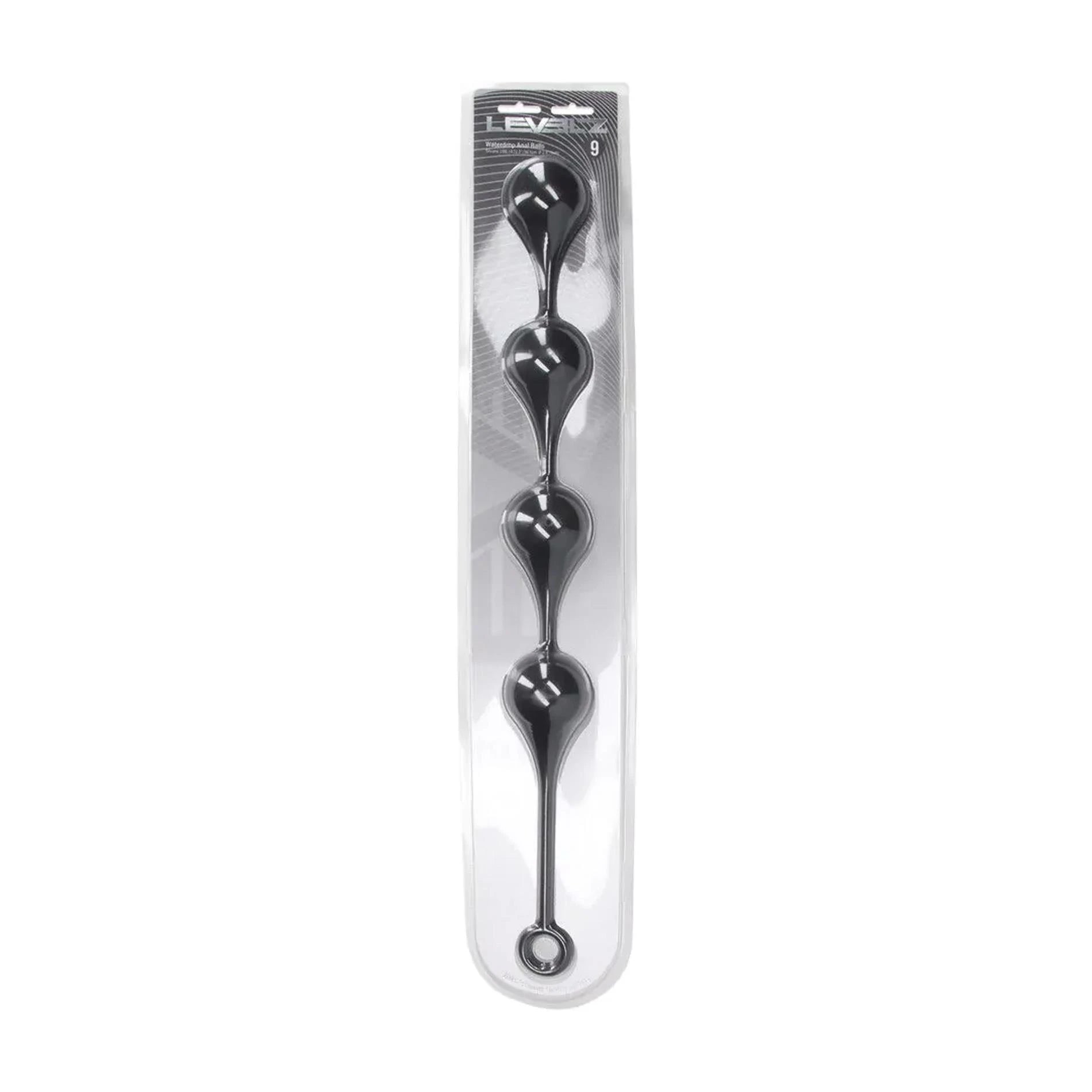 Silicone Waterdrop Anal Balls - XXL - 60mm - Black