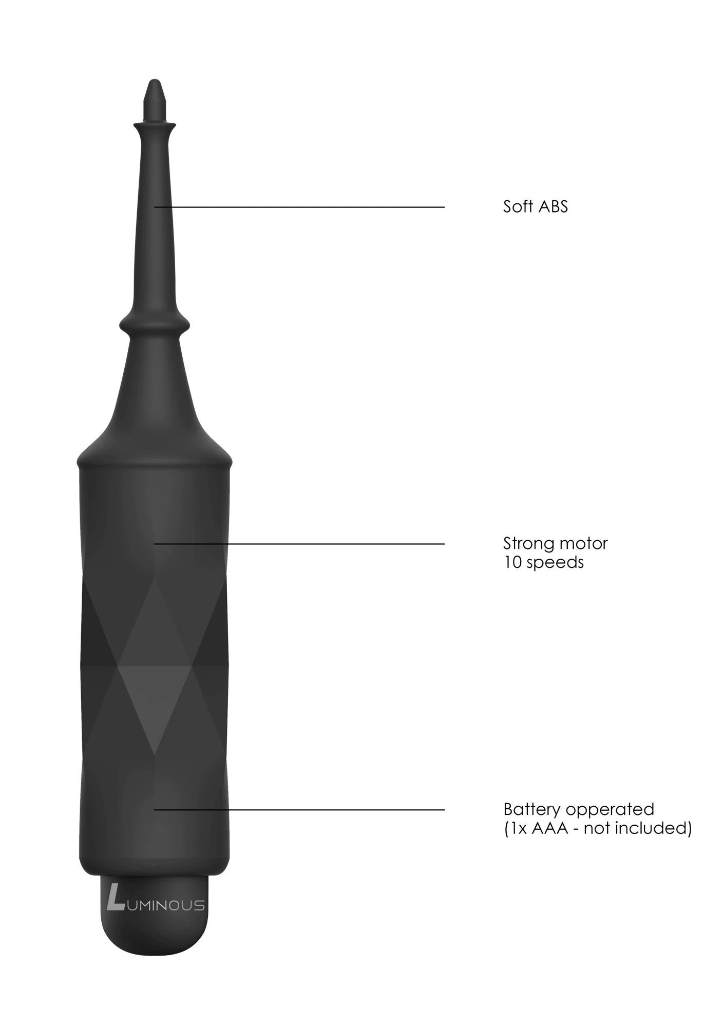 Circe - ABS Bullet with Sleeve - 10-Speeds - Black