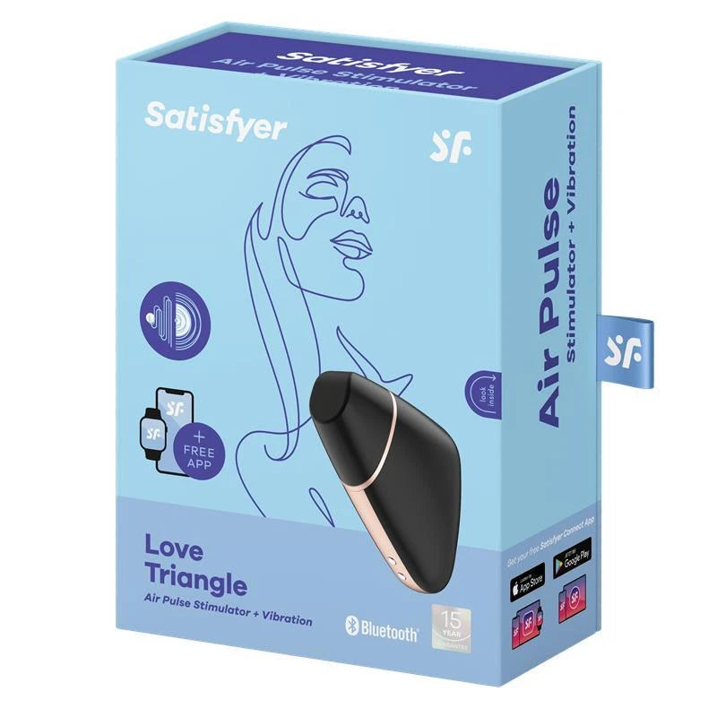 Wibrator - Stimulateur d'air pulsé Love Triangle + Vibration Noir