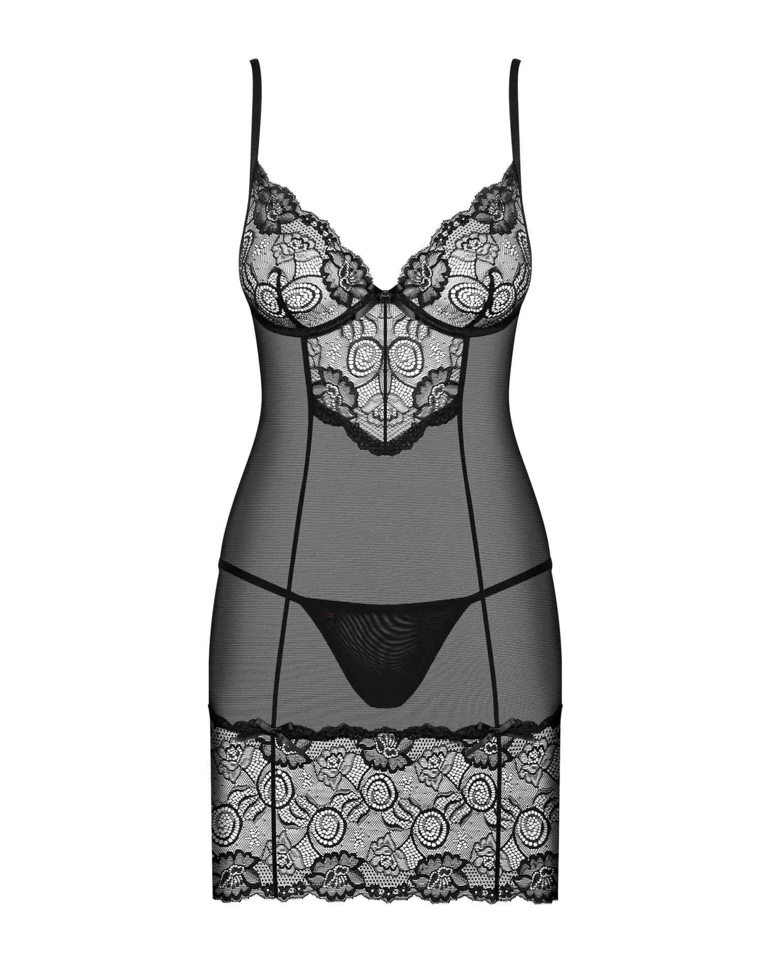 Lingerie-Alluria chemise and thong S/M