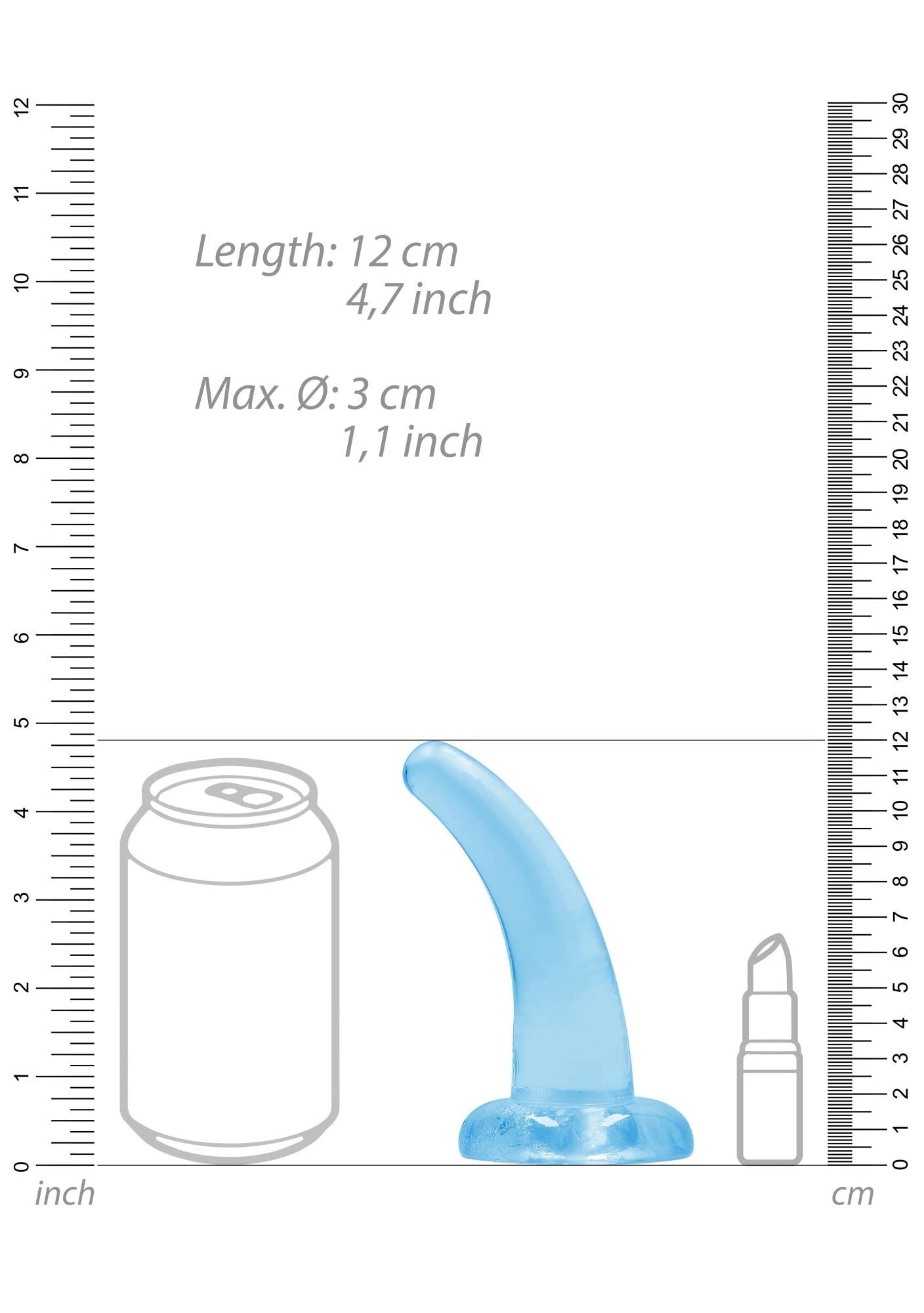 Non Realistic Dildo with Suction Cup - 4.5″″/ 11.5 cm