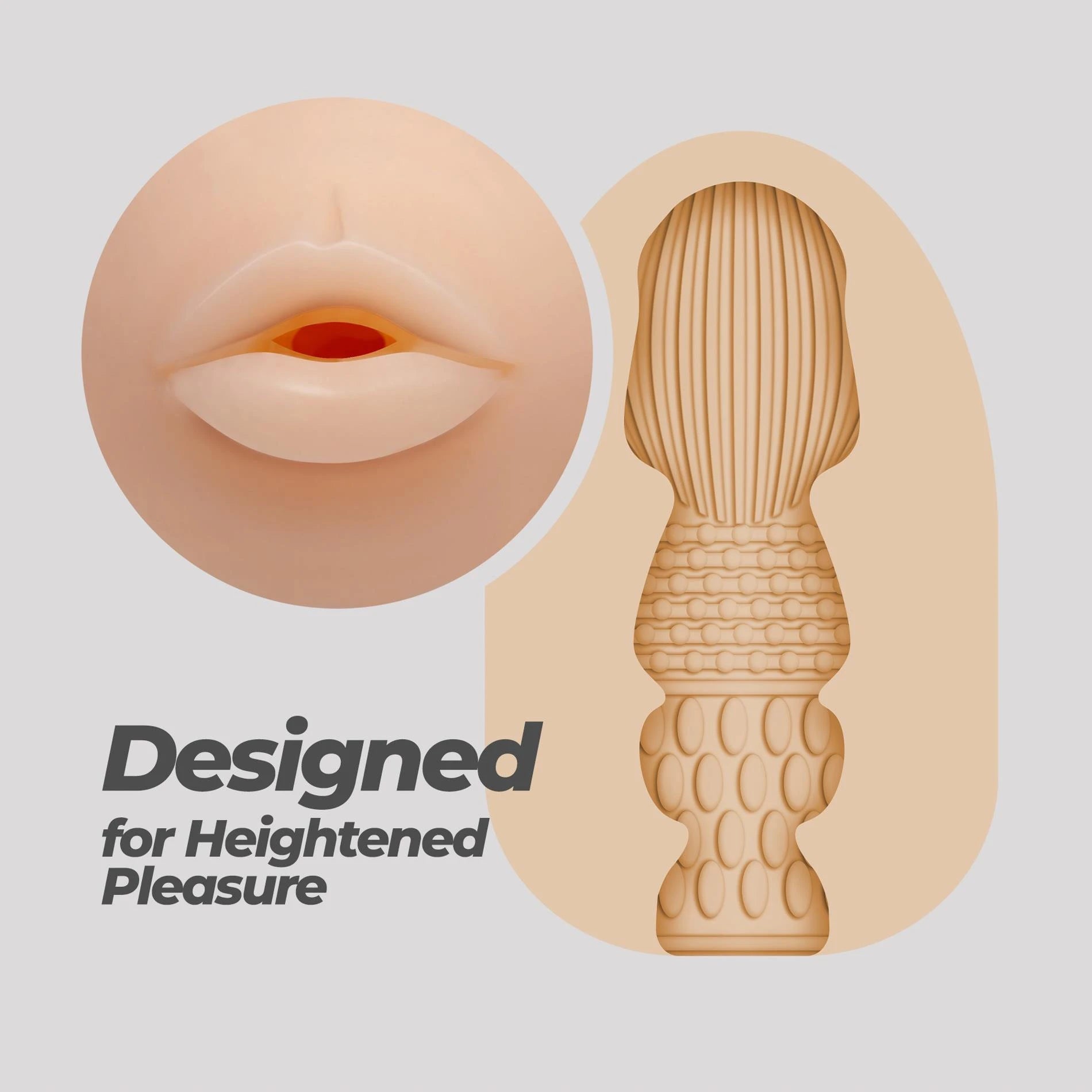 Ezy Egg - Masturbator Egg - Mouth - Red