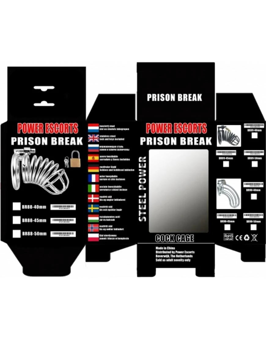 Prison BReak black small 40  mm with lock