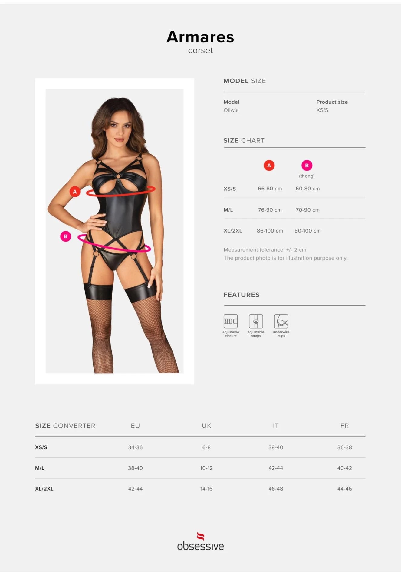 Armatures corset and thong M/L